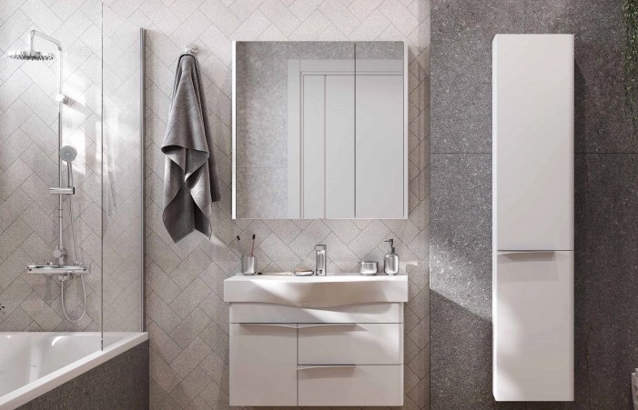 Зеркальный шкаф в ванной