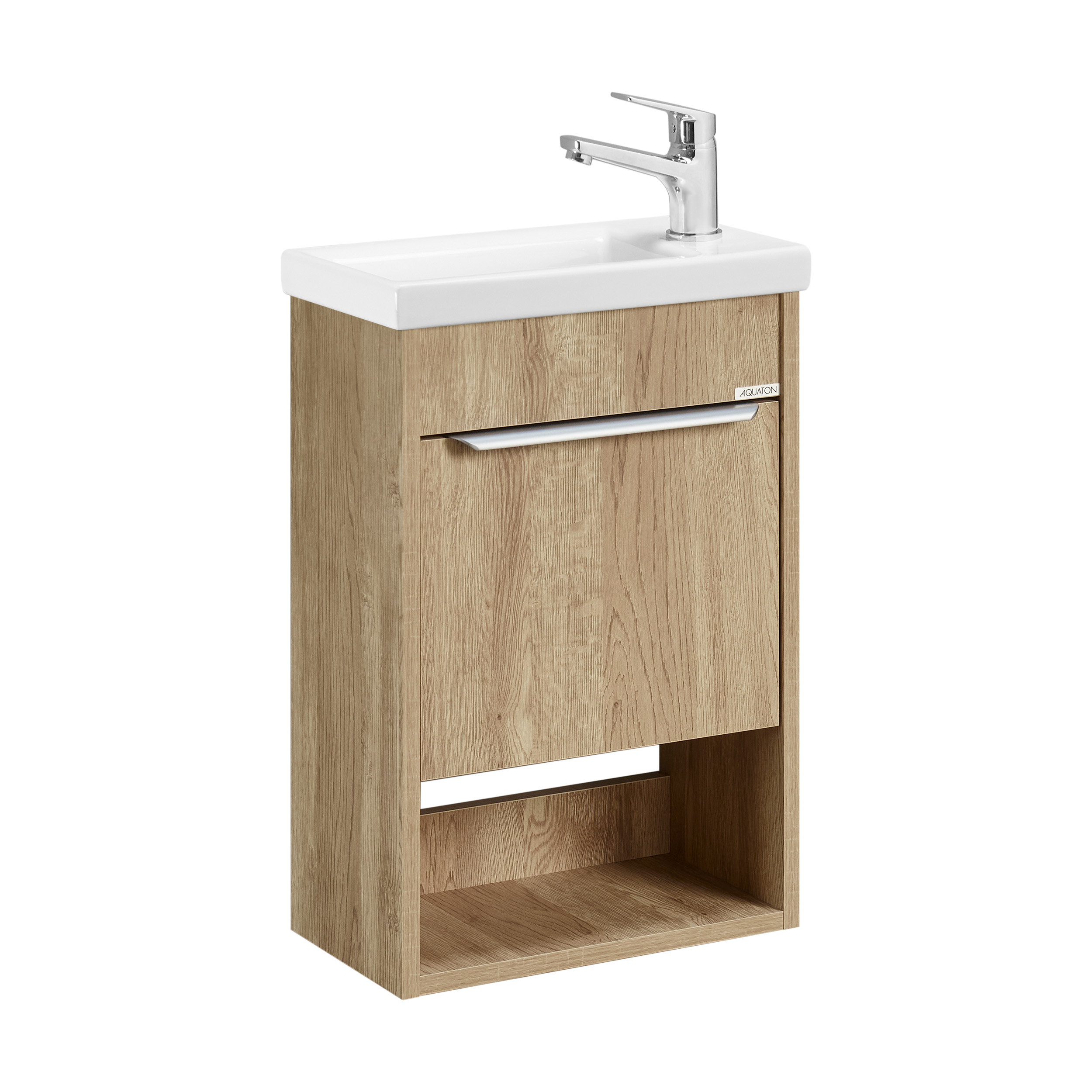 Тумба под раковину AQUATON Хоуп 40, 1 створка, орех, 1A287101HP6C0
