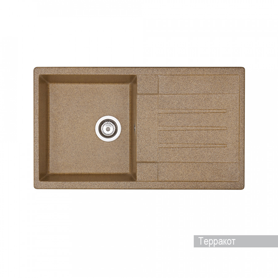 Мойка для кухни AQUATON Верона прямоугольная с крылом терракотовая 1A710032VR270