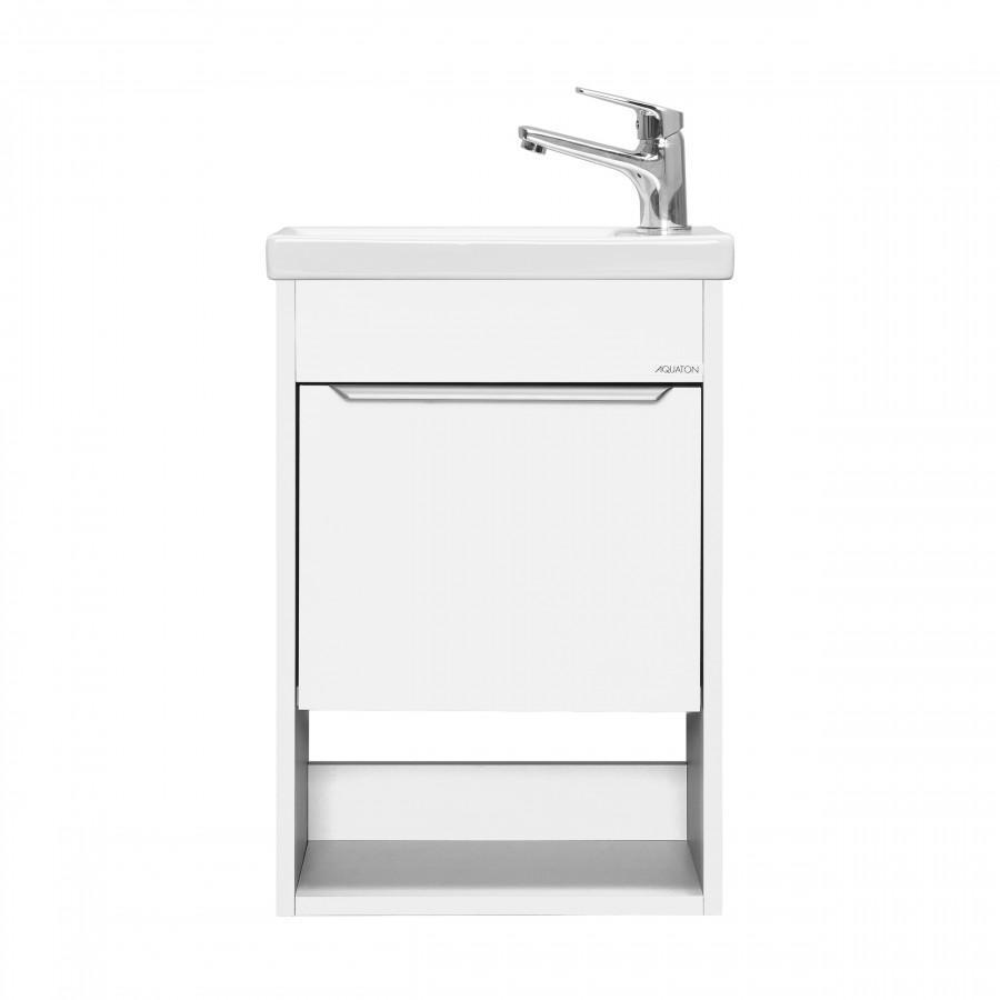 Тумба под раковину AQUATON Хоуп 40, 1 створка, белый матовый, 1A287101HP2B0