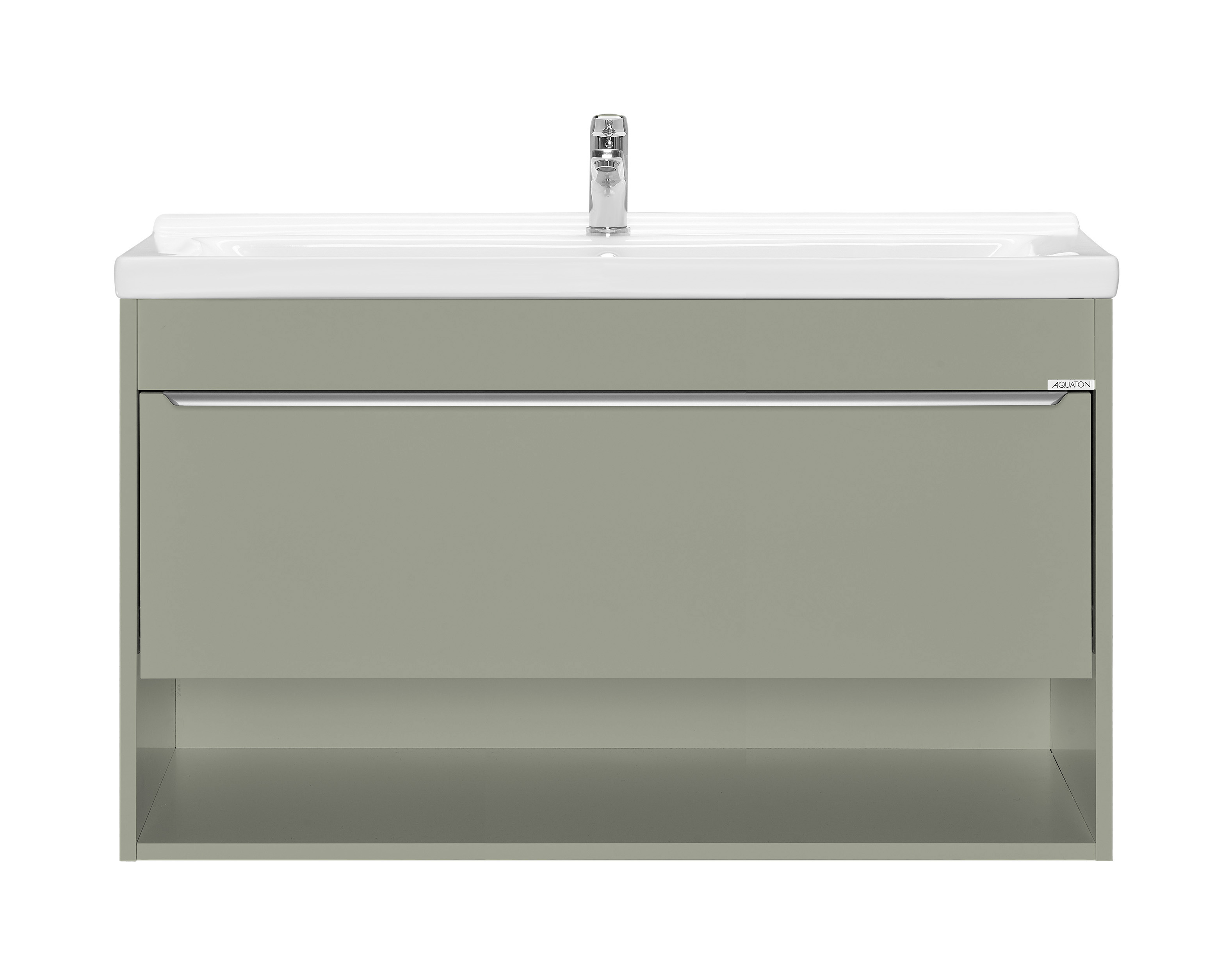 Тумба под раковину AQUATON Хоуп 100, 1 ящик, хаки, 1A287401HP9D0