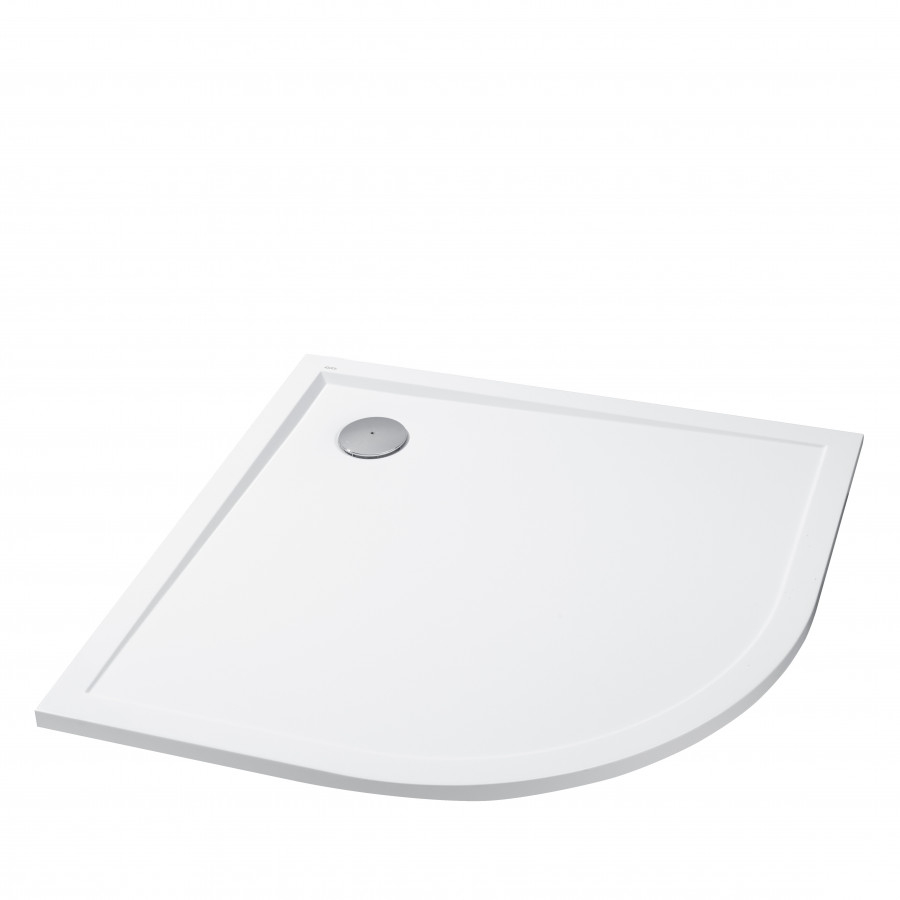 Душевой поддон из литьевого мрамора AQUATON Калифорния М 80x80 четверть круга белый 1A740036CA010