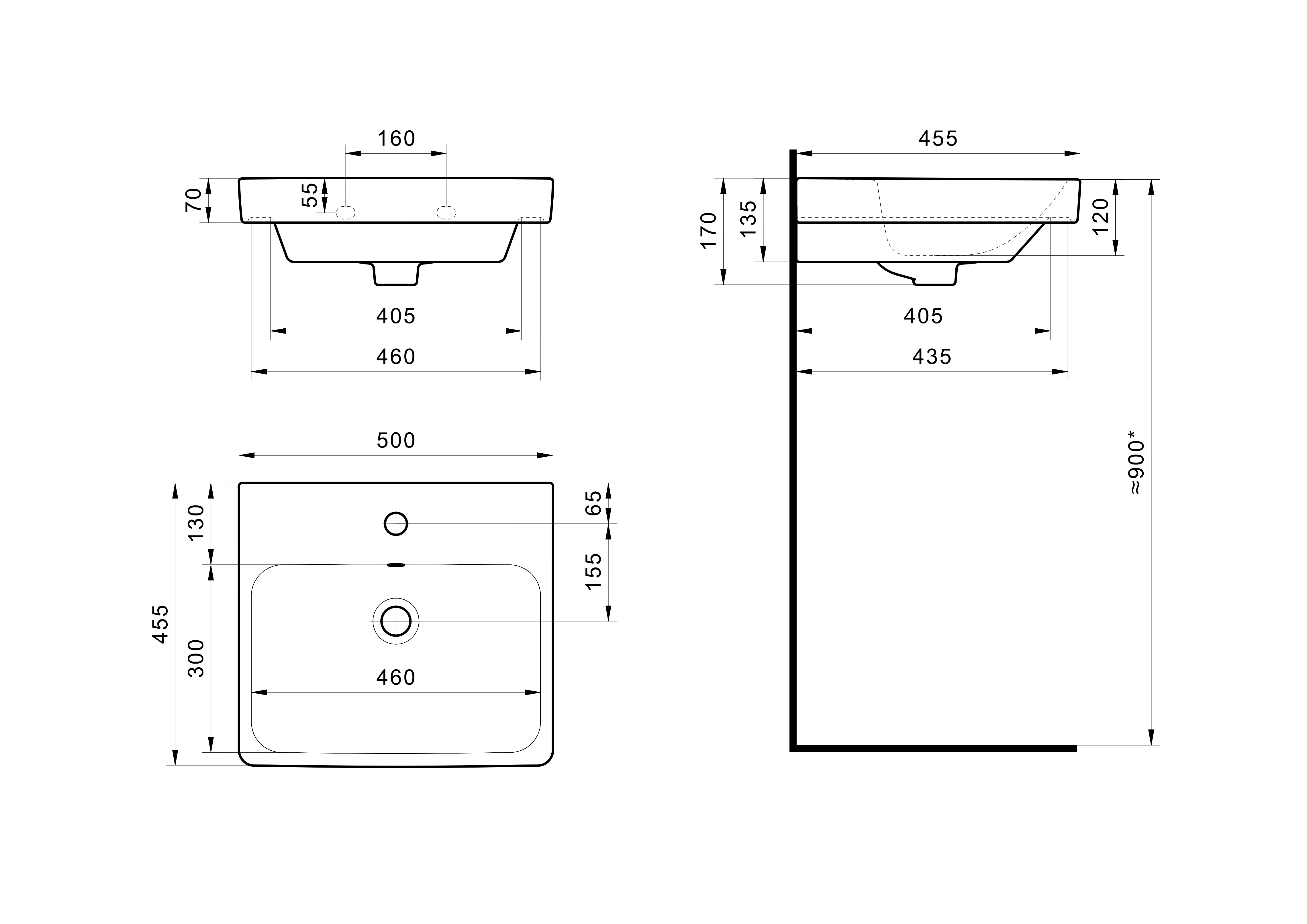 Раковина Santek Адриана 50, 1WH501867