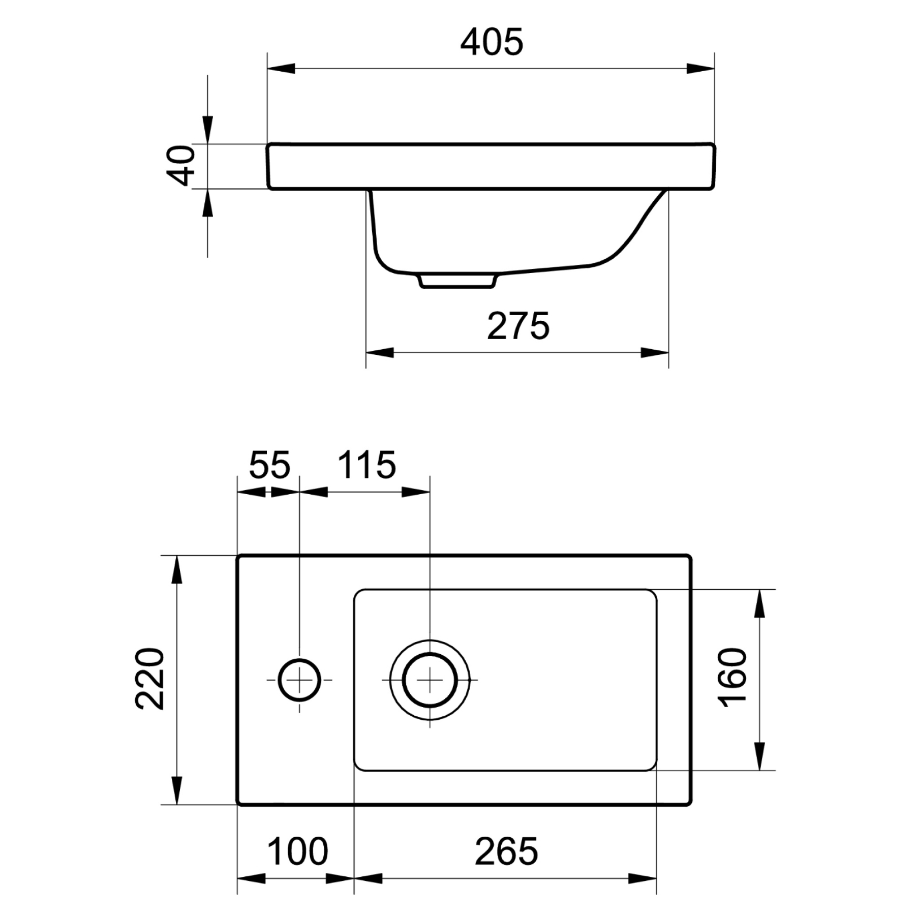 Комплект тумбы AQUATON Тори 40 антрацит, раковины Миранда 40, 1A286901TO820