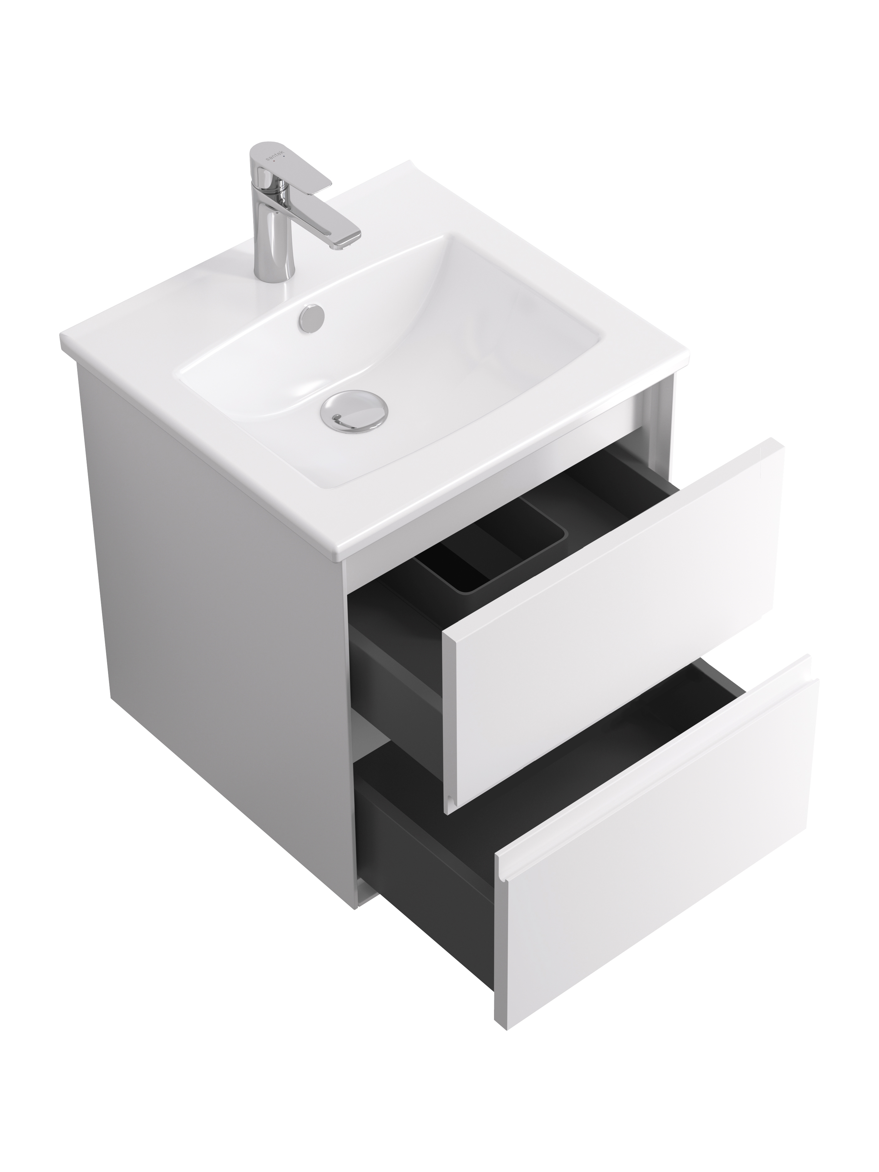 Тумба под раковину AQUATON Люмин 50 белый матовый 1A294101A52B0