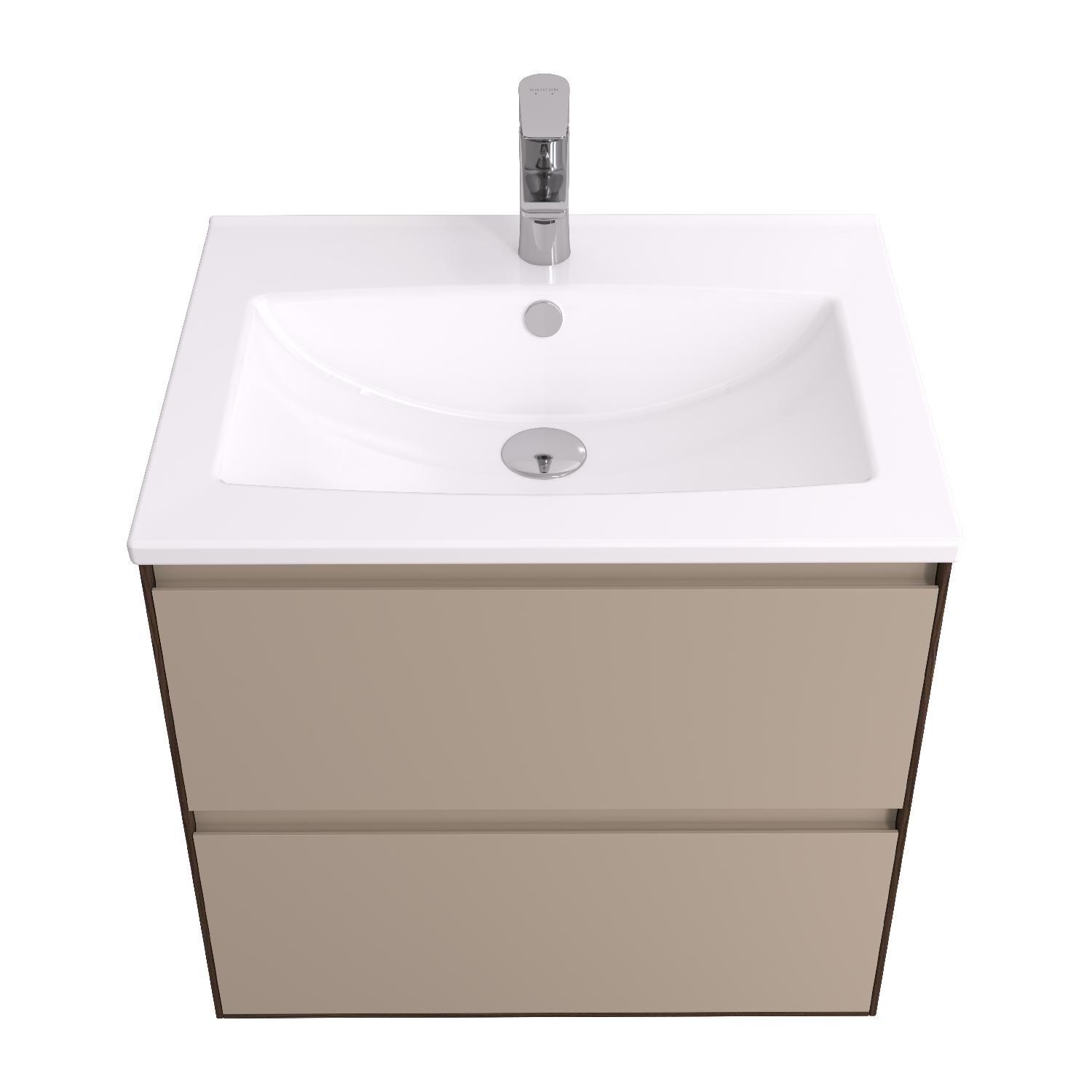 Тумба под раковину AQUATON Люмин 60 орех франклин/капучино 1A293901A5OK0