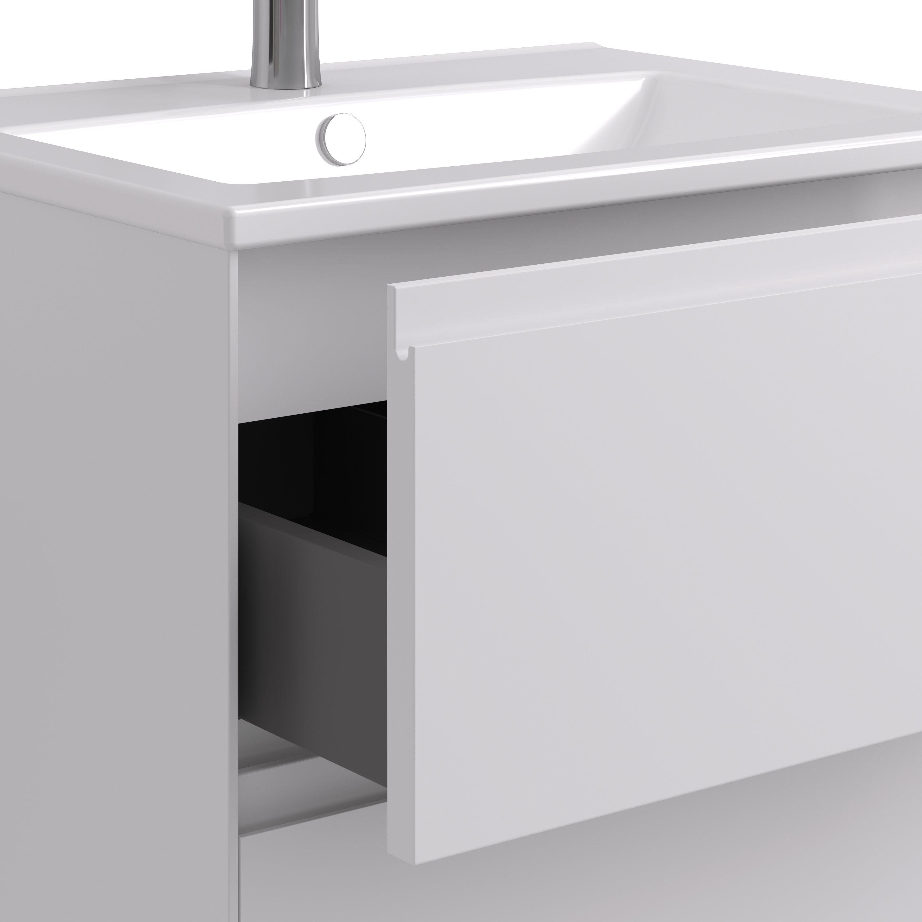 Тумба под раковину AQUATON Люмин 75 белый матовый 1A294001A52B0
