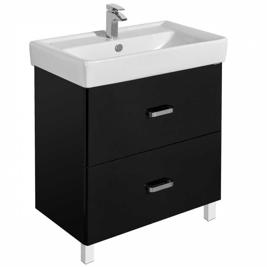 Тумба под раковину AQUATON Америна 80 Н чёрный 1A169401AM950