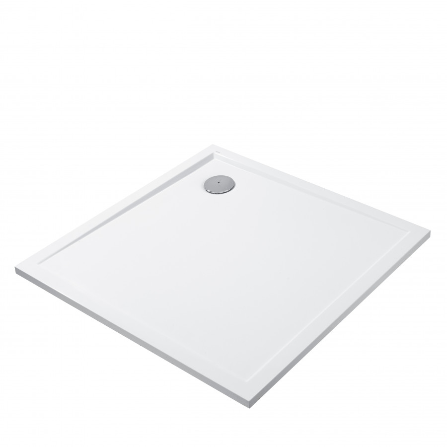 Душевой поддон из литьевого мрамора AQUATON Калифорния М 100х100 квадратный белый 1A739636CA010