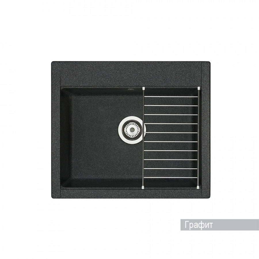 Мойка для кухни AQUATON Делия 60 прямоугольная графит 1A715232LD210