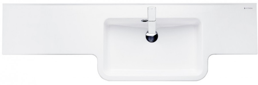 Раковина AQUATON Hotel B 140 правая белая 1A709731PI01P