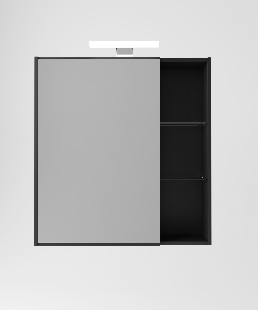 Зеркальный шкаф AQUATON Амели 80 антрацит 1A262602AE820