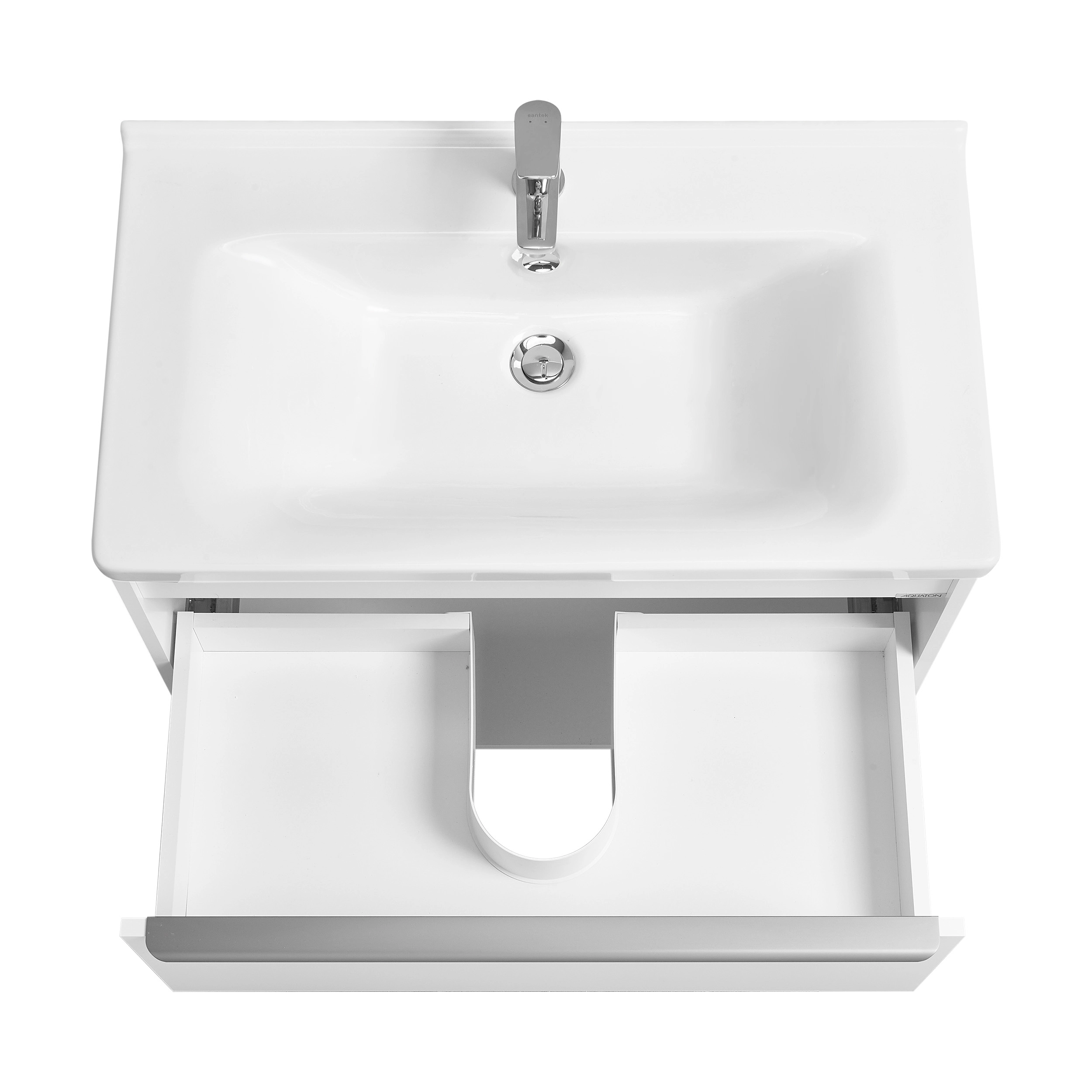 Тумба под раковину AQUATON Хоуп 80, 1 ящик, белый матовый, 1A287301HP2B0