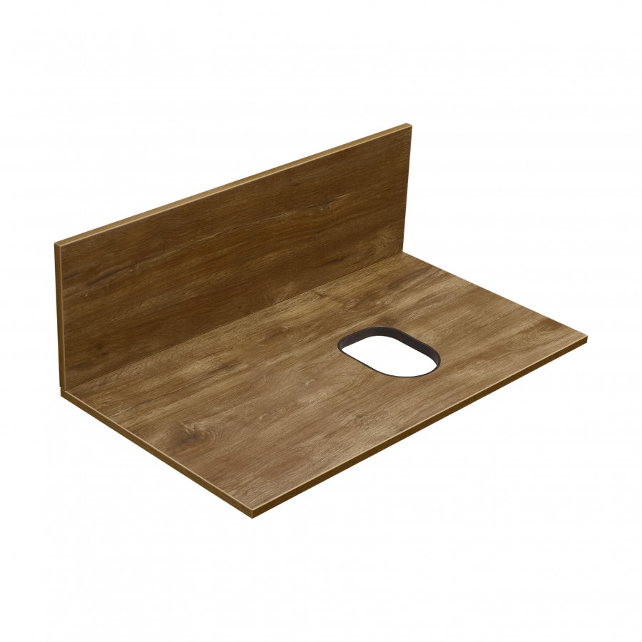 Столешница универсальная под раковину AQUATON с панелью Мишель 80 ВЛДСП дуб рустикальный 1A277003MIDR0