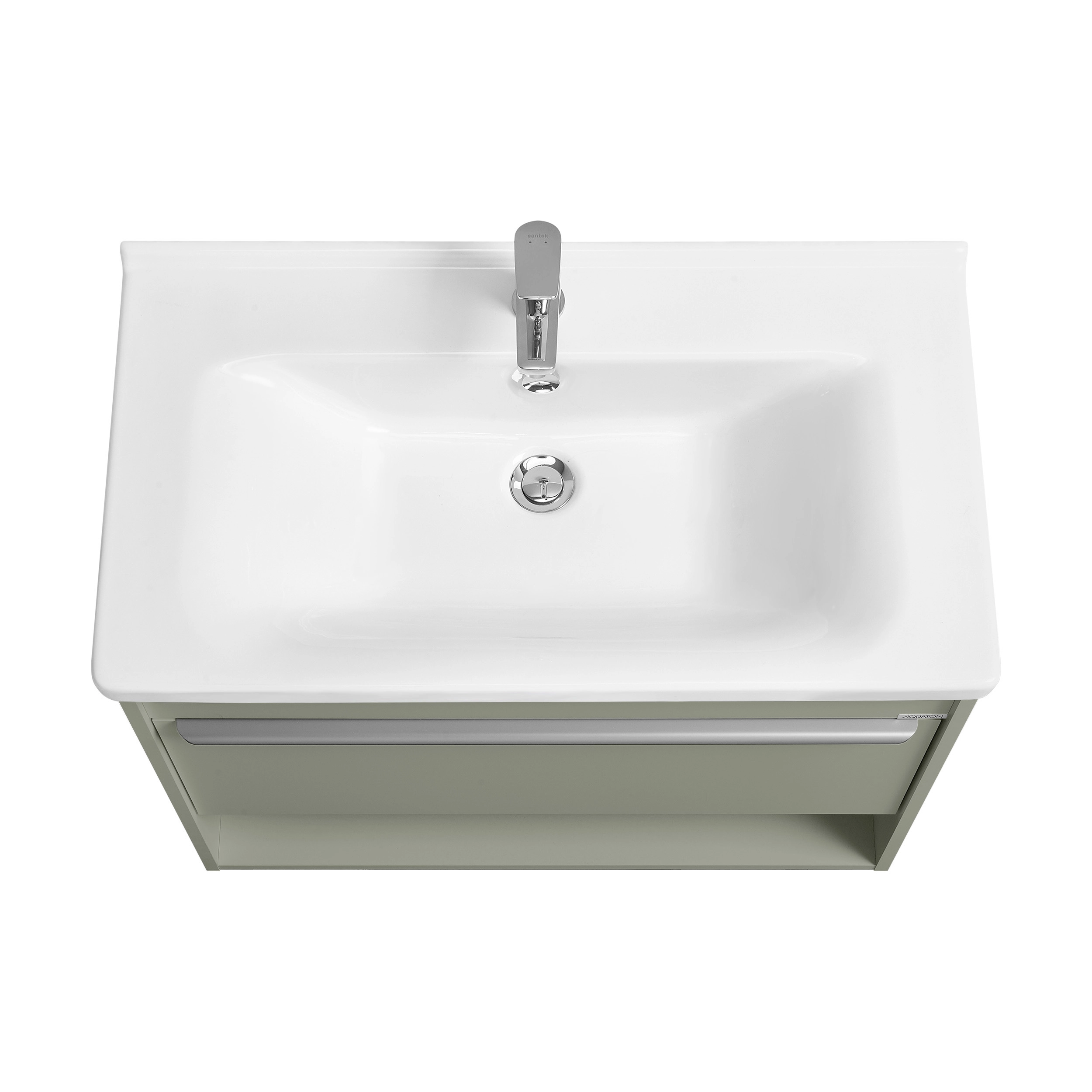 Тумба под раковину AQUATON Хоуп 80, 1 ящик, хаки, 1A287301HP9D0