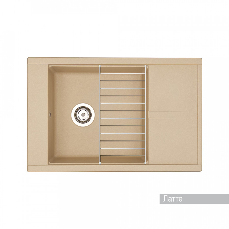 Мойка для кухни AQUATON Делия 78 прямоугольная с крылом латте 1A715132DE260