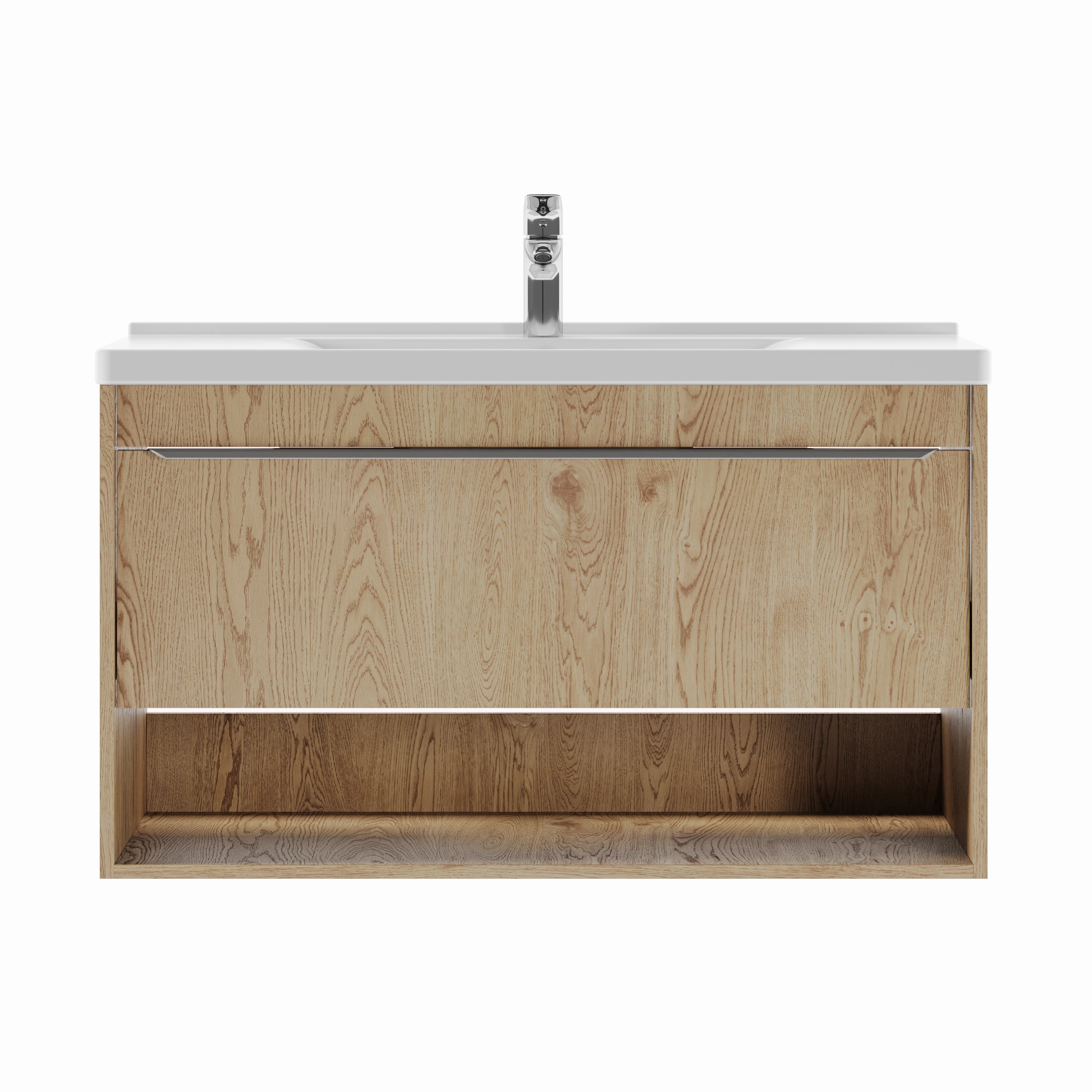 Тумба под раковину AQUATON Хоуп 100, 1 ящик, орех, 1A287401HP6C0