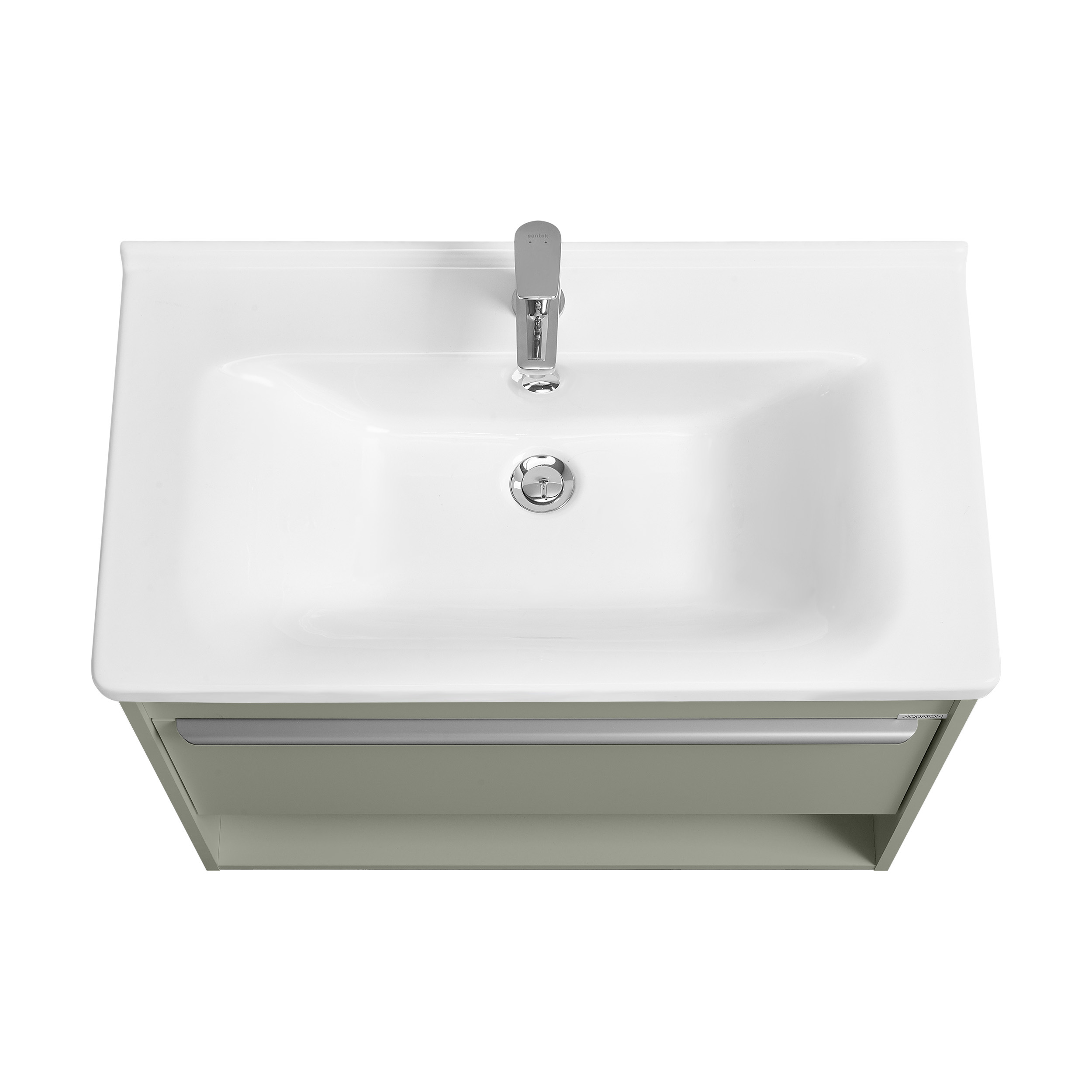 Тумба под раковину AQUATON Хоуп 80, 1 ящик, хаки, 1A287301HP9D0