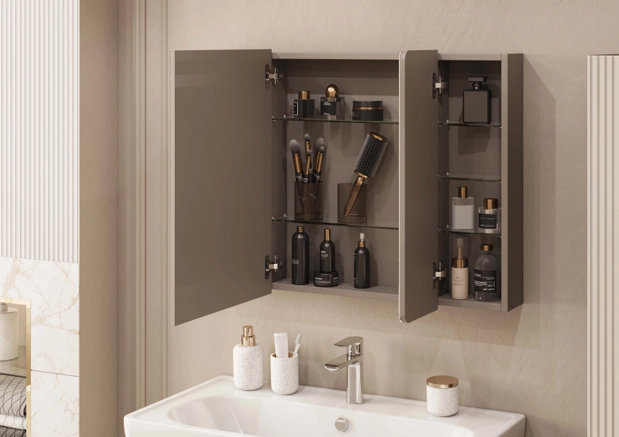 Зеркальный шкаф AQUATON Ар-Деко 105 кашемир 1A291702DD6E0