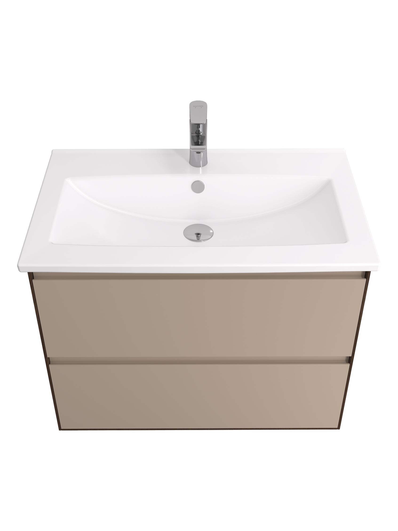 Тумба под раковину AQUATON Люмин 75 орех франклин/капучино 1A294001A5OK0