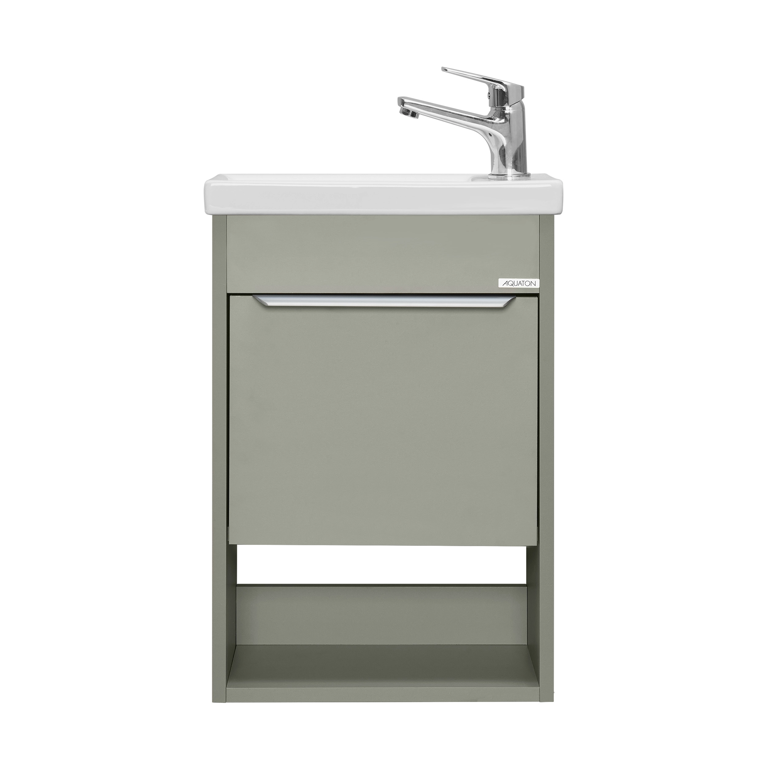 Тумба под раковину AQUATON Хоуп 40, 1 створка, хаки, 1A287101HP9D0