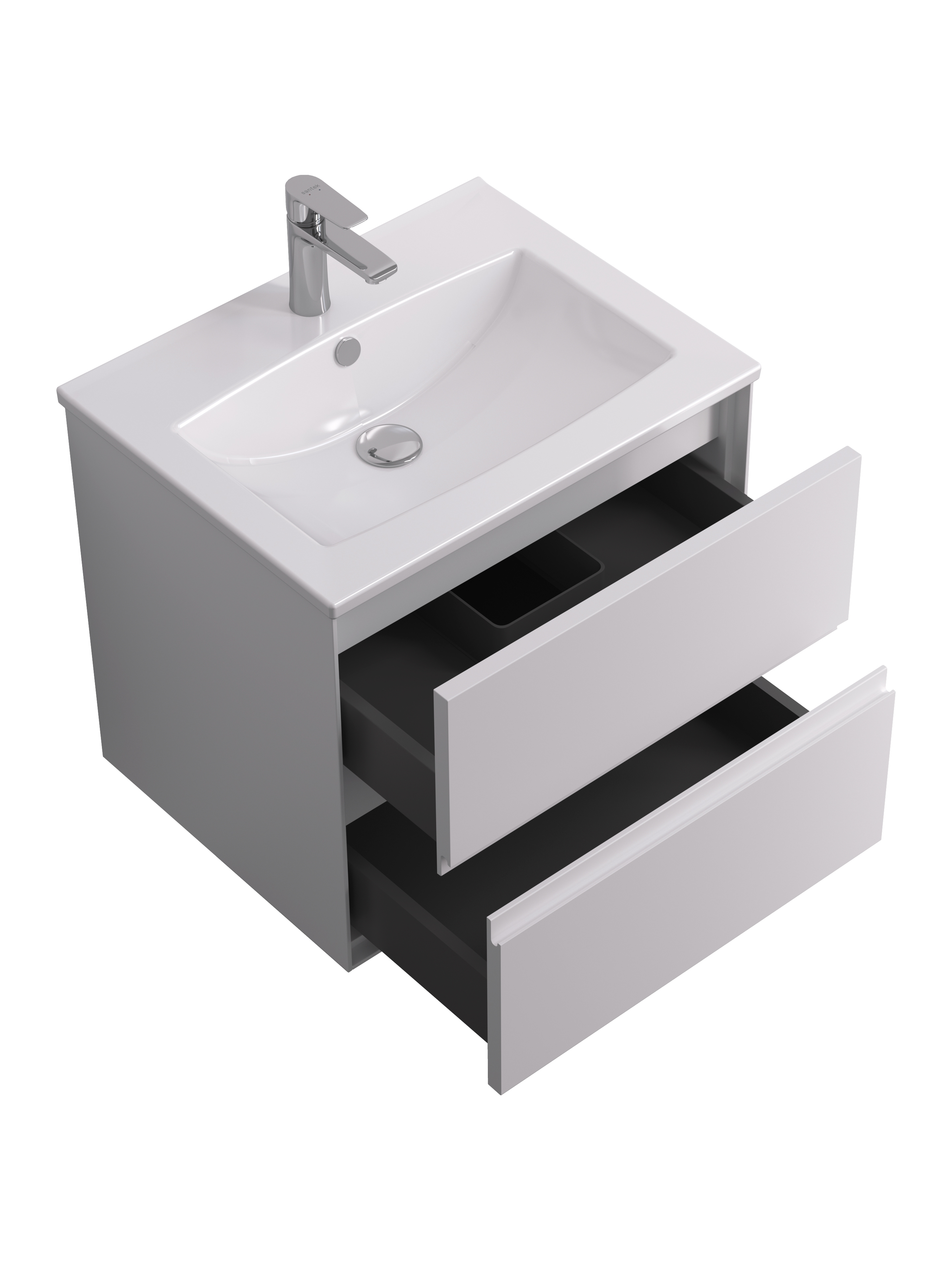 Тумба под раковину AQUATON Люмин 60 белый матовый 1A293901A52B0