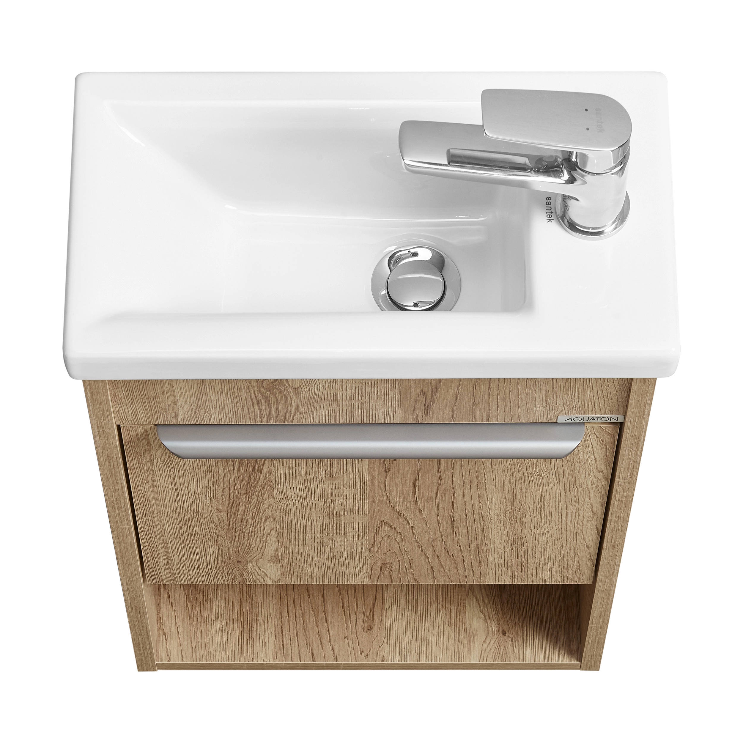 Тумба под раковину AQUATON Хоуп 40, 1 створка, орех, 1A287101HP6C0