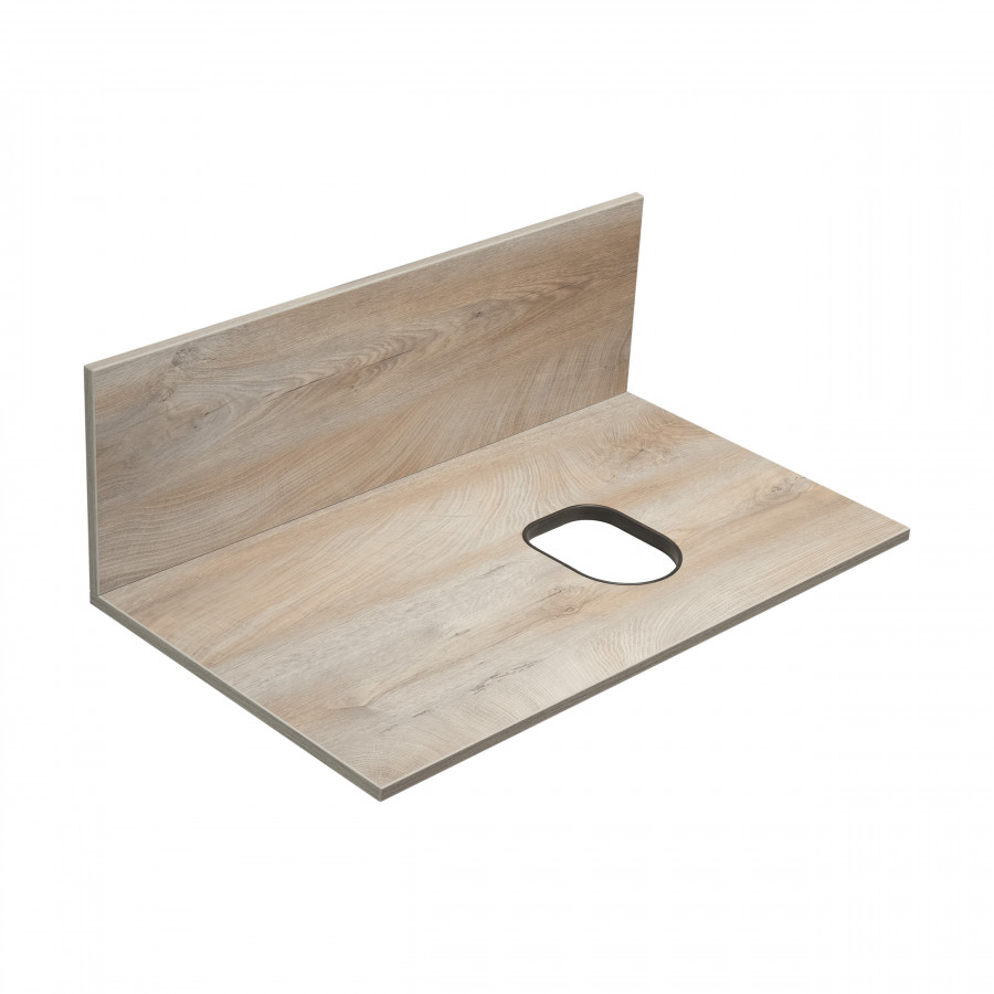 Столешница универсальная под раковину AQUATON с панелью Мишель 80 ВЛДСП дуб эндгрейн 1A277003MIX40