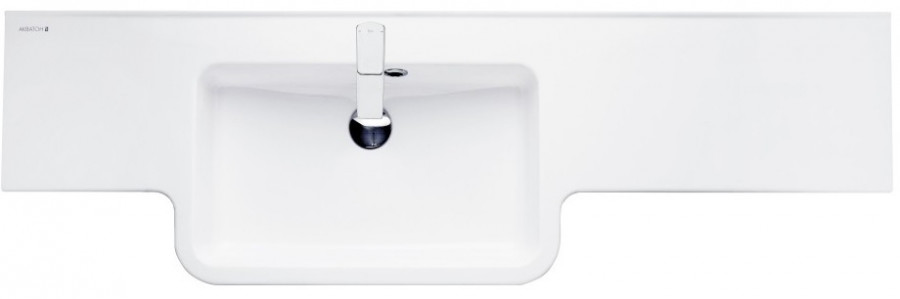 Раковина AQUATON Hotel B 140 левая белая 1A709631PI01L