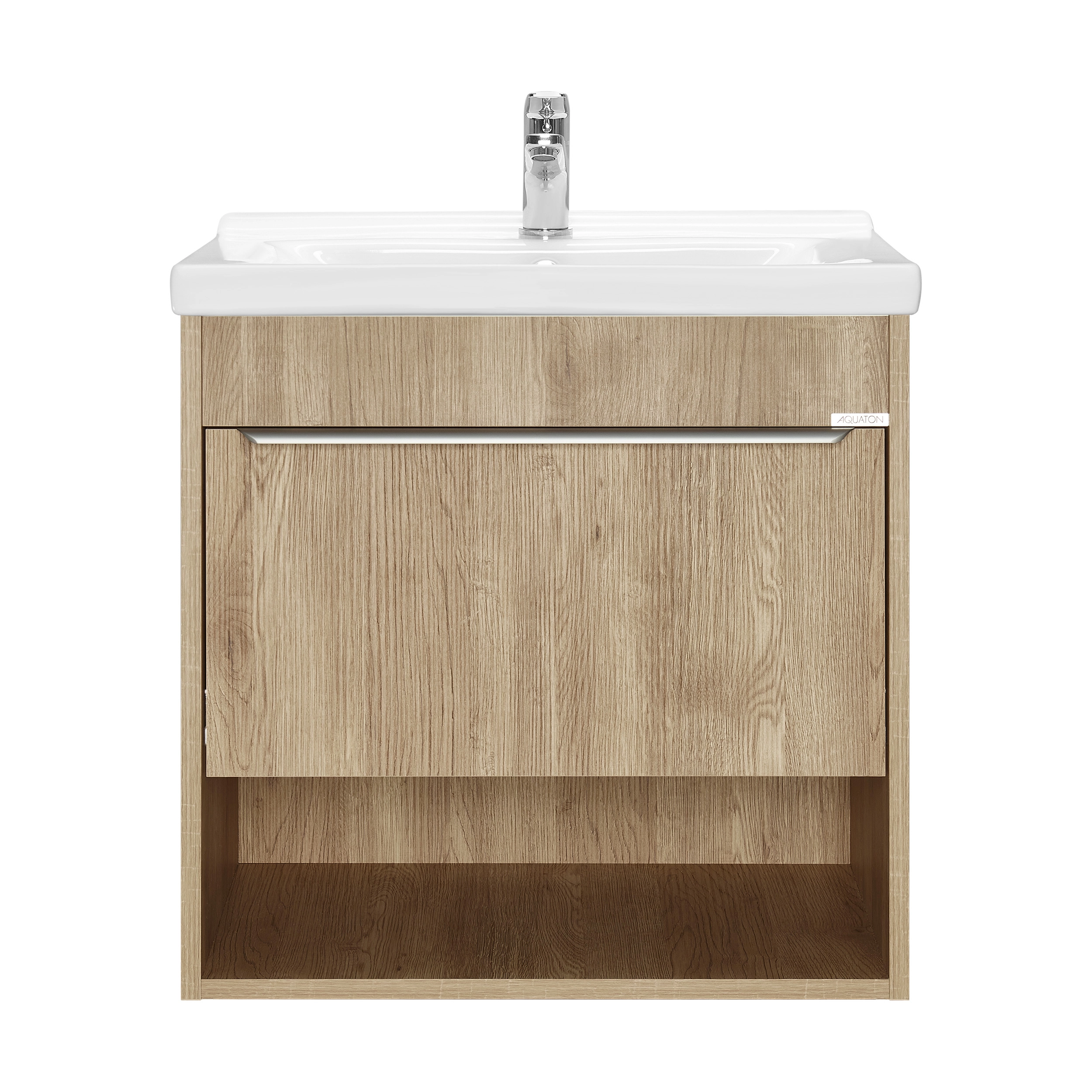 Тумба под раковину AQUATON Хоуп 60, 1 ящик, орех, 1A287201HP6C0