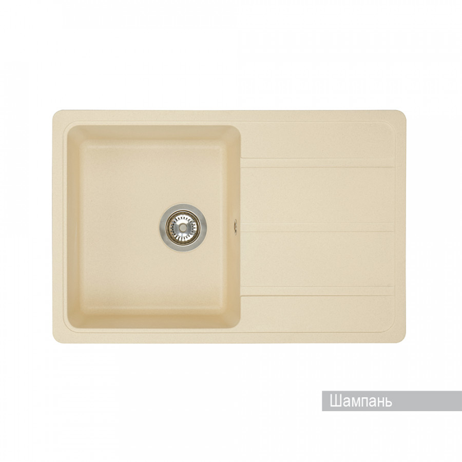 Мойка для кухни AQUATON Аманда прямоугольная с крылом шампань 1A712832AD290