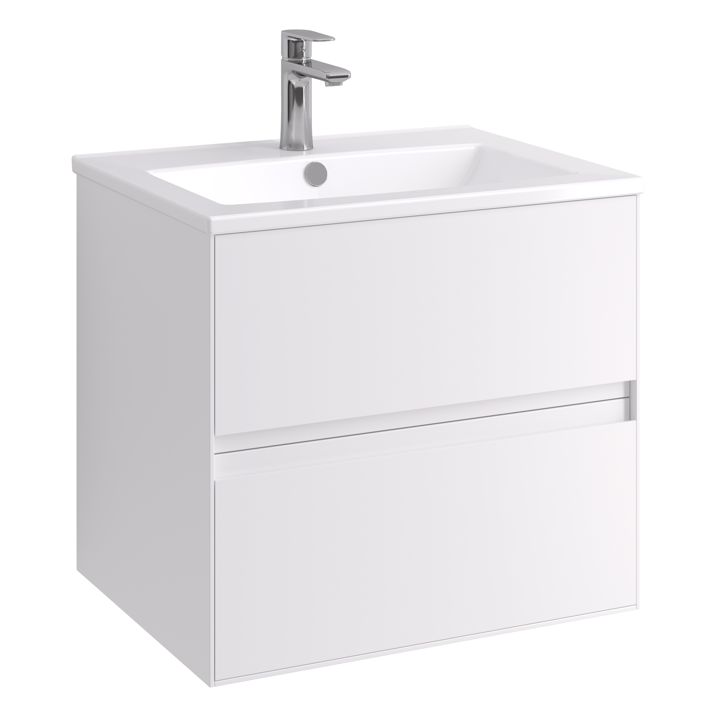 Тумба под раковину AQUATON Люмин 60 белый матовый 1A293901A52B0