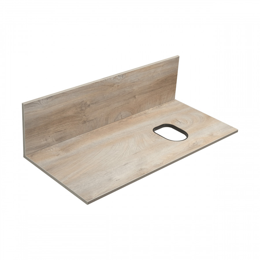 Столешница универсальная под раковину AQUATON с панелью Мишель 100 ВЛДСП дуб эндгрейн 1A277103MIX40