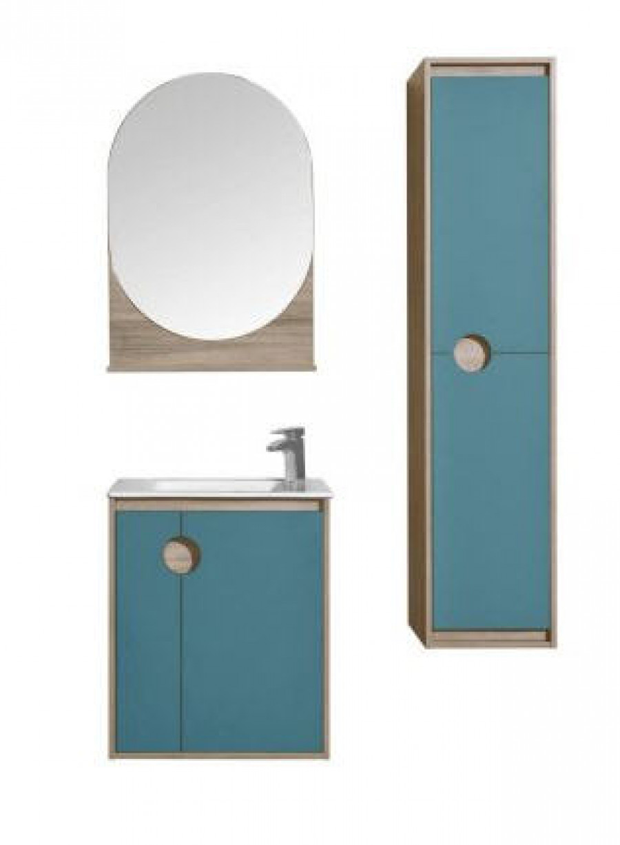 Шкаф - колонна AQUATON Анси, морская волна 1A246303APK10