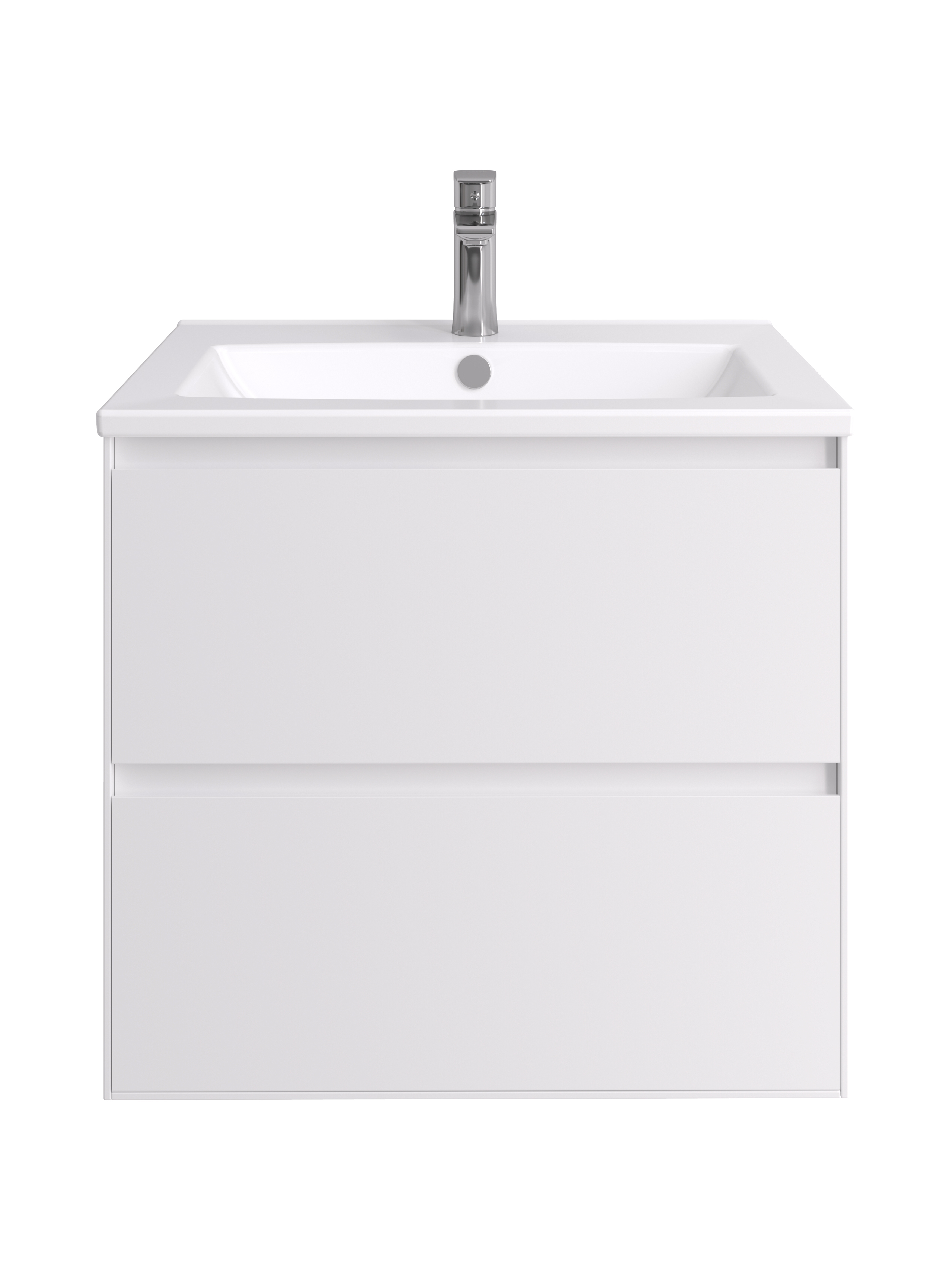 Тумба под раковину AQUATON Люмин 60 белый матовый 1A293901A52B0