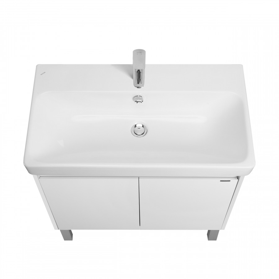 Тумба под раковину AQUATON Сканди Doors 80 белый глянец, белый матовый, 1A282901SD010