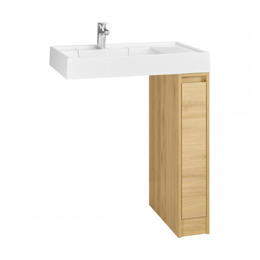 Корпус тумбы под раковину AQUATON Лондри 20 Дуб Сантана без фасада 1A267101LH0C0