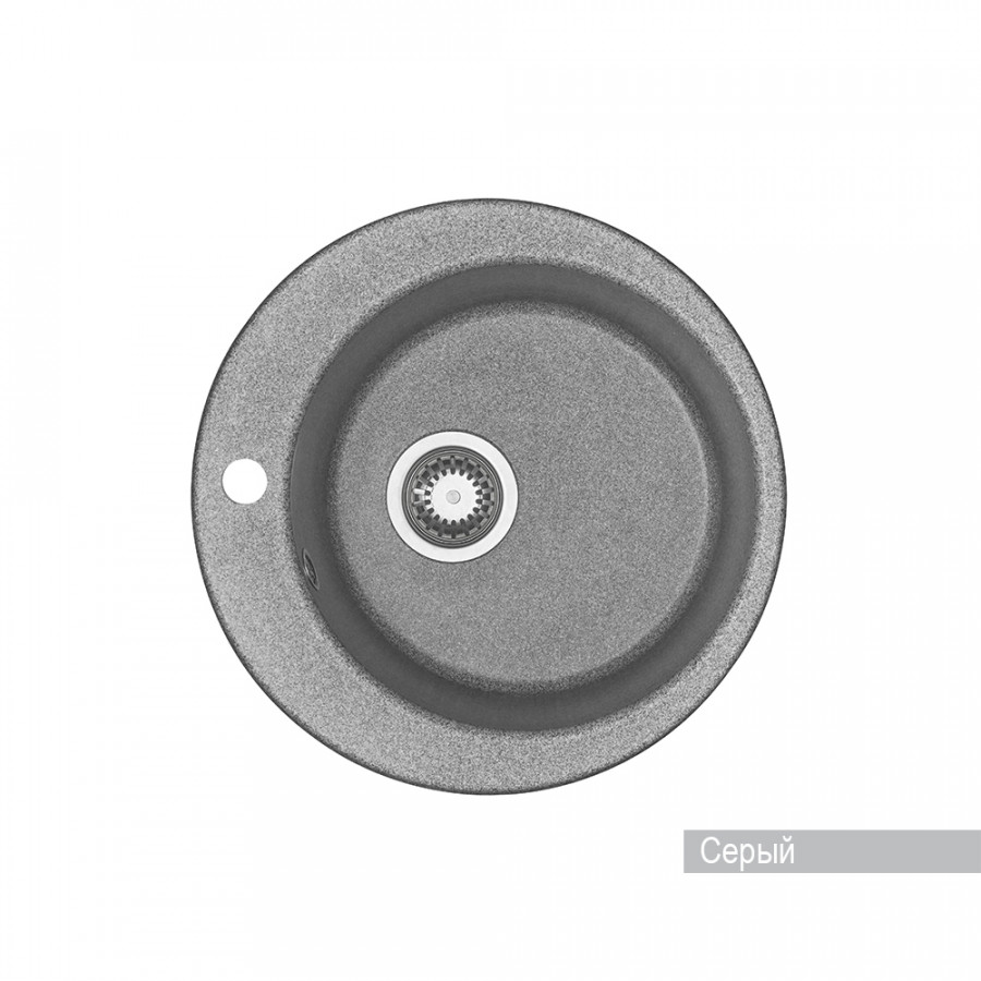 Мойка для кухни AQUATON Иверия круглая серая 1A711032IV230