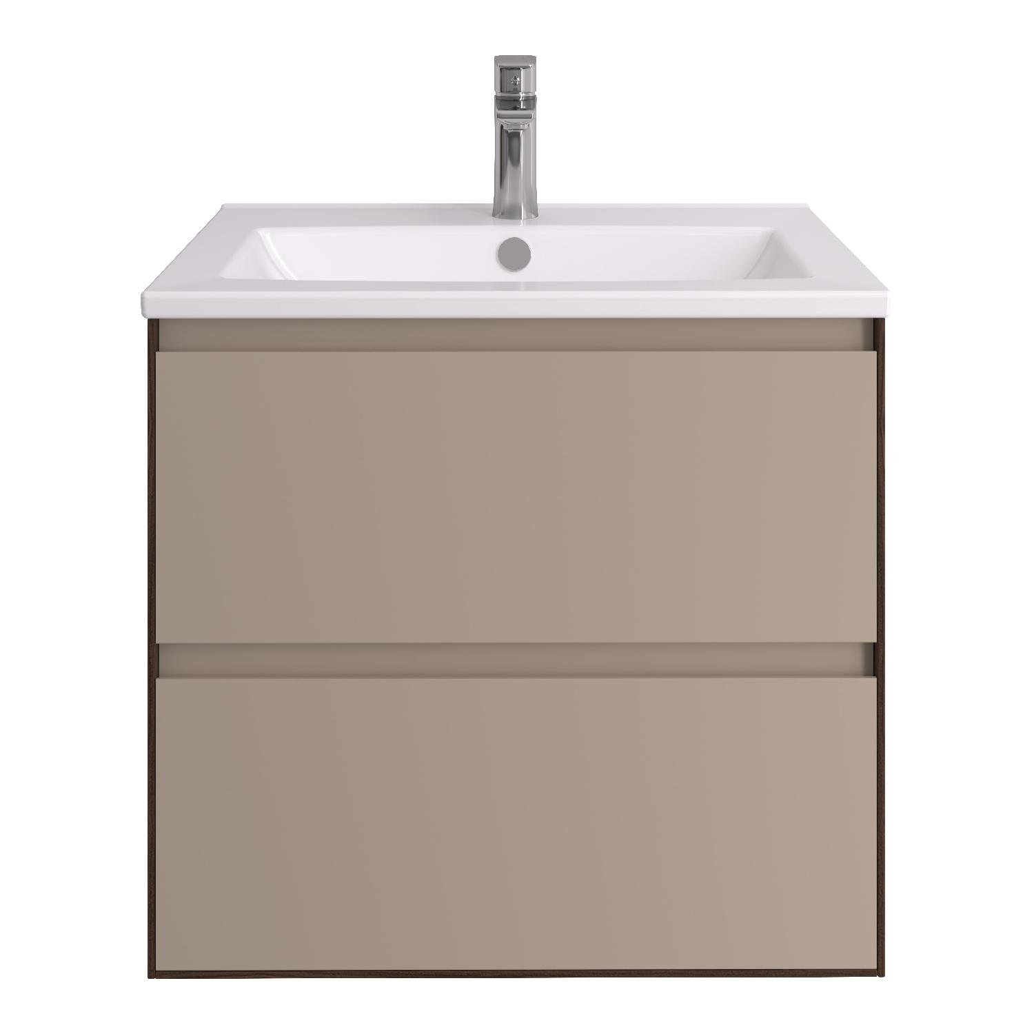 Тумба под раковину AQUATON Люмин 60 орех франклин/капучино 1A293901A5OK0