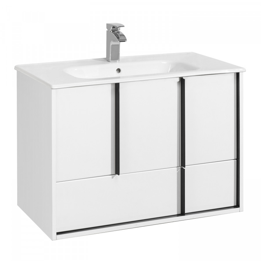 Тумба под раковину AQUATON Ривьера 80 белый матовый 1A239001RVX20