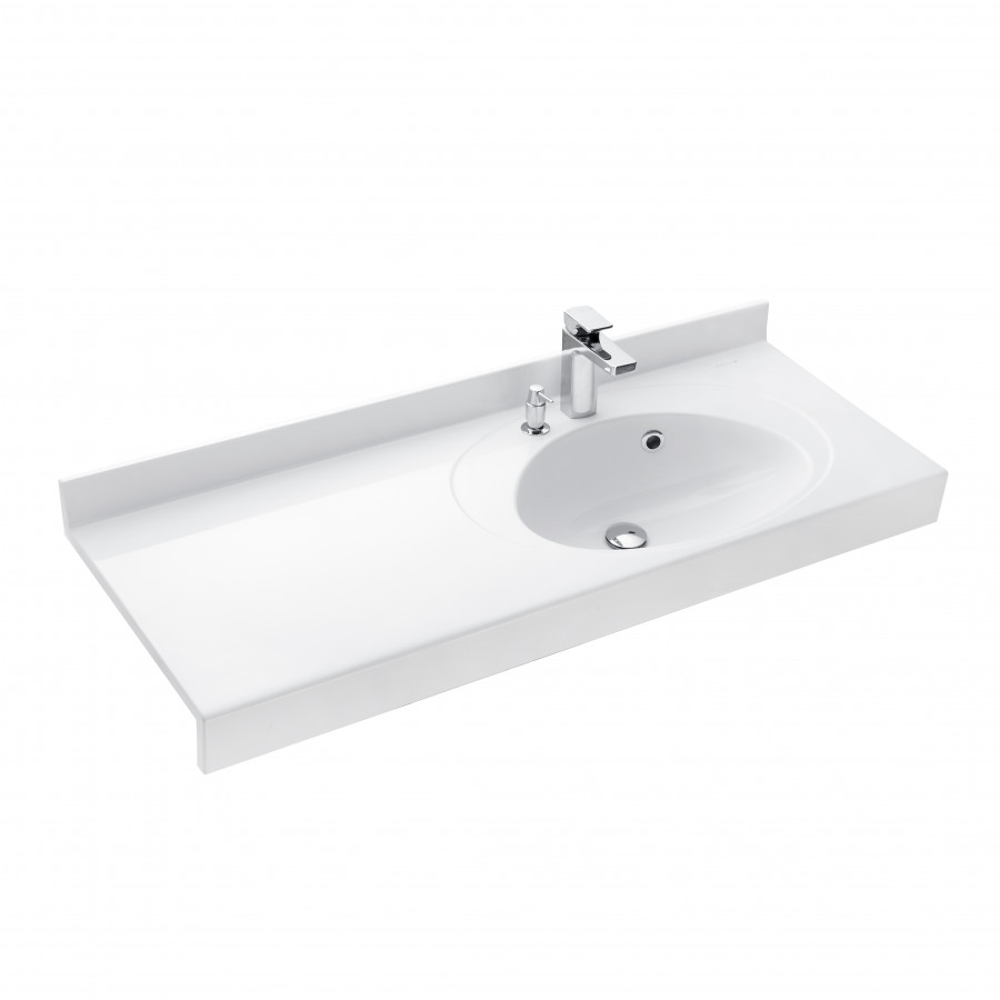 Раковина AQUATON Отель 3/120 правая белая с навесами 1A70103NOT01R