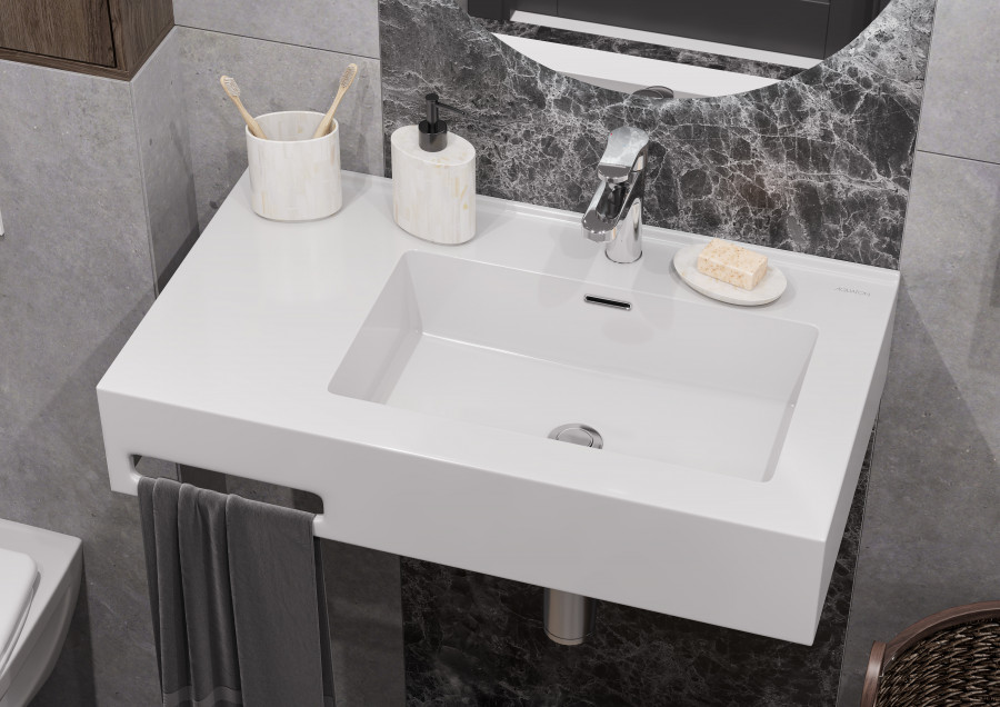 Раковина AQUATON Квадро Про 80 правая 1A734331QA01R