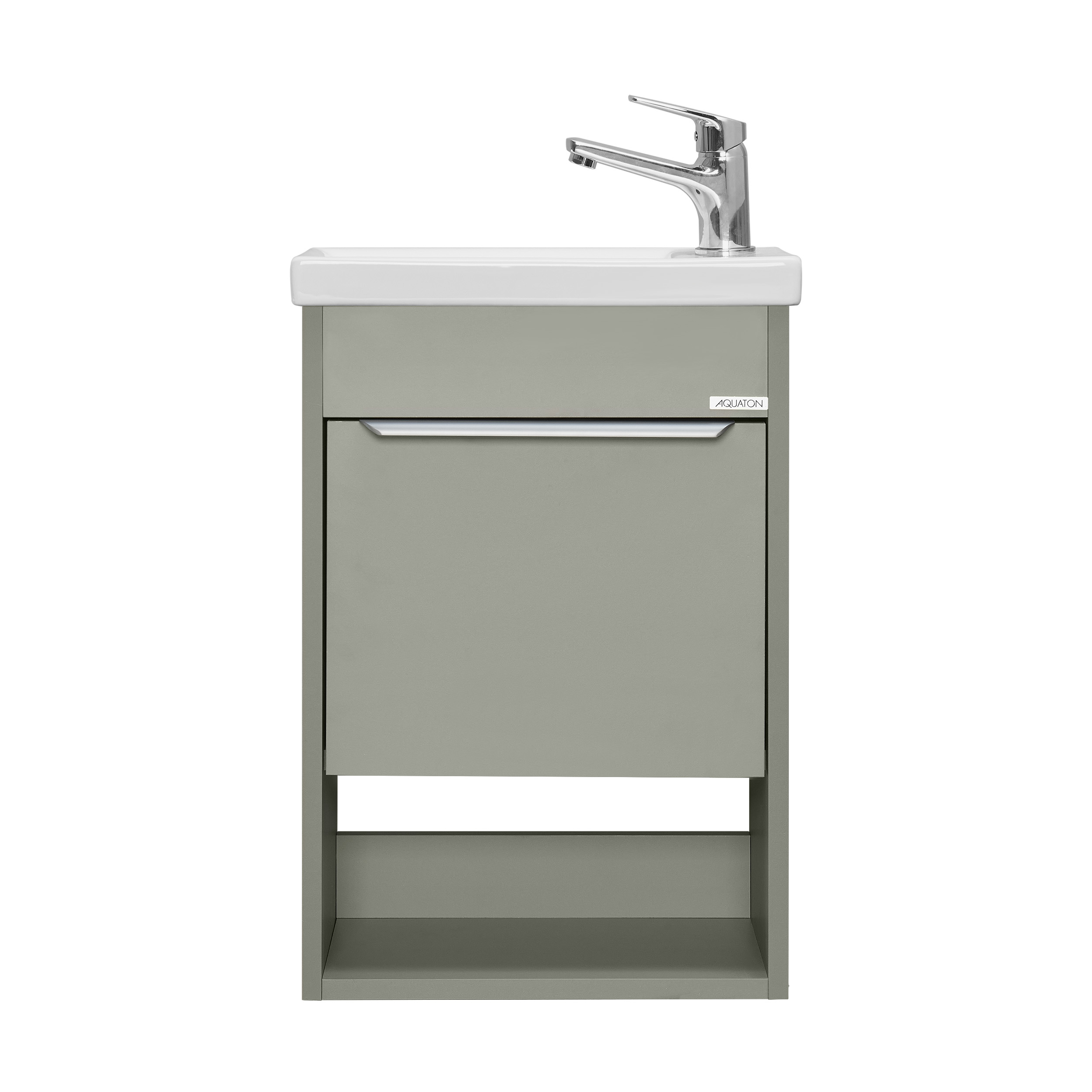 Тумба под раковину AQUATON Хоуп 40, 1 створка, хаки, 1A287101HP9D0