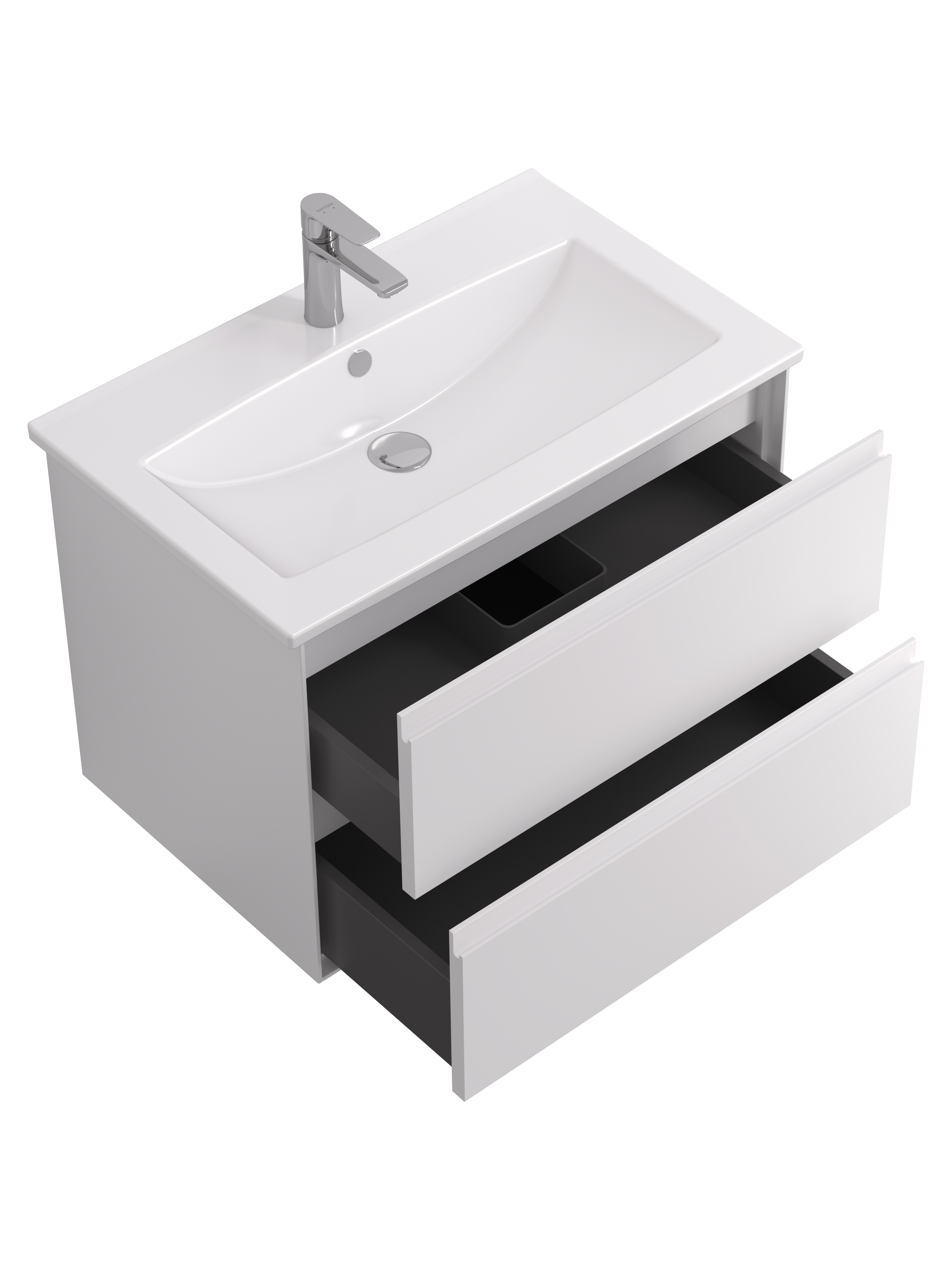 Тумба под раковину AQUATON Люмин 75 белый матовый 1A294001A52B0