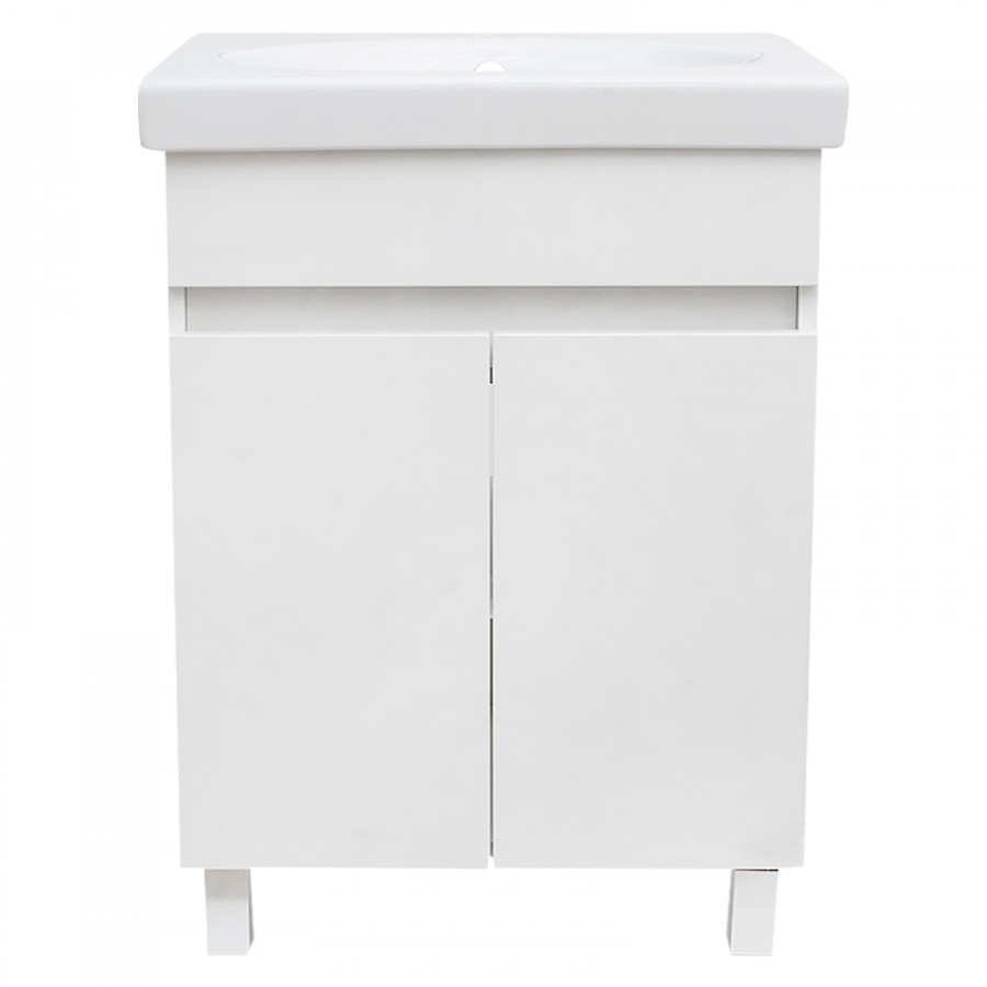 Тумба под раковину AQUATON Лайн 60, белый 1A192401LF010