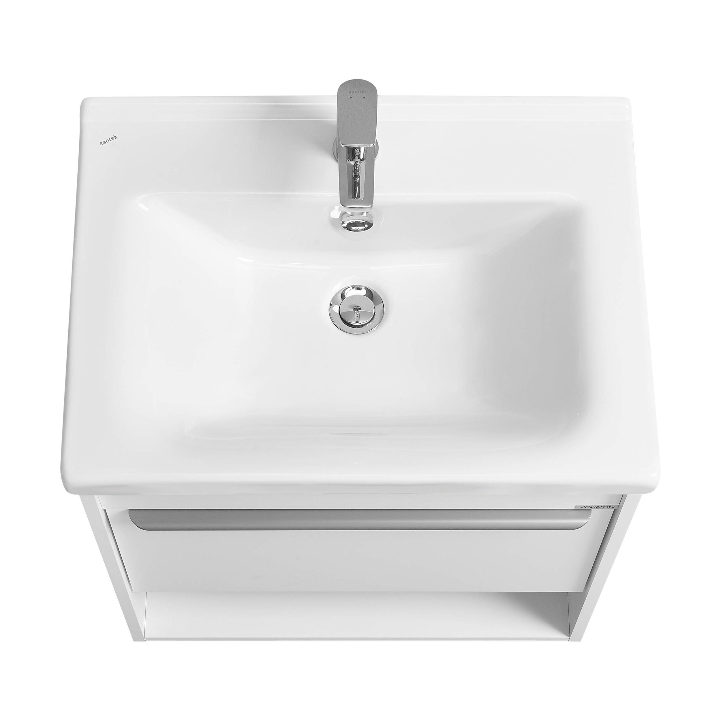 Тумба под раковину AQUATON Хоуп 60, 1 ящик, белый матовый, 1A287201HP2B0