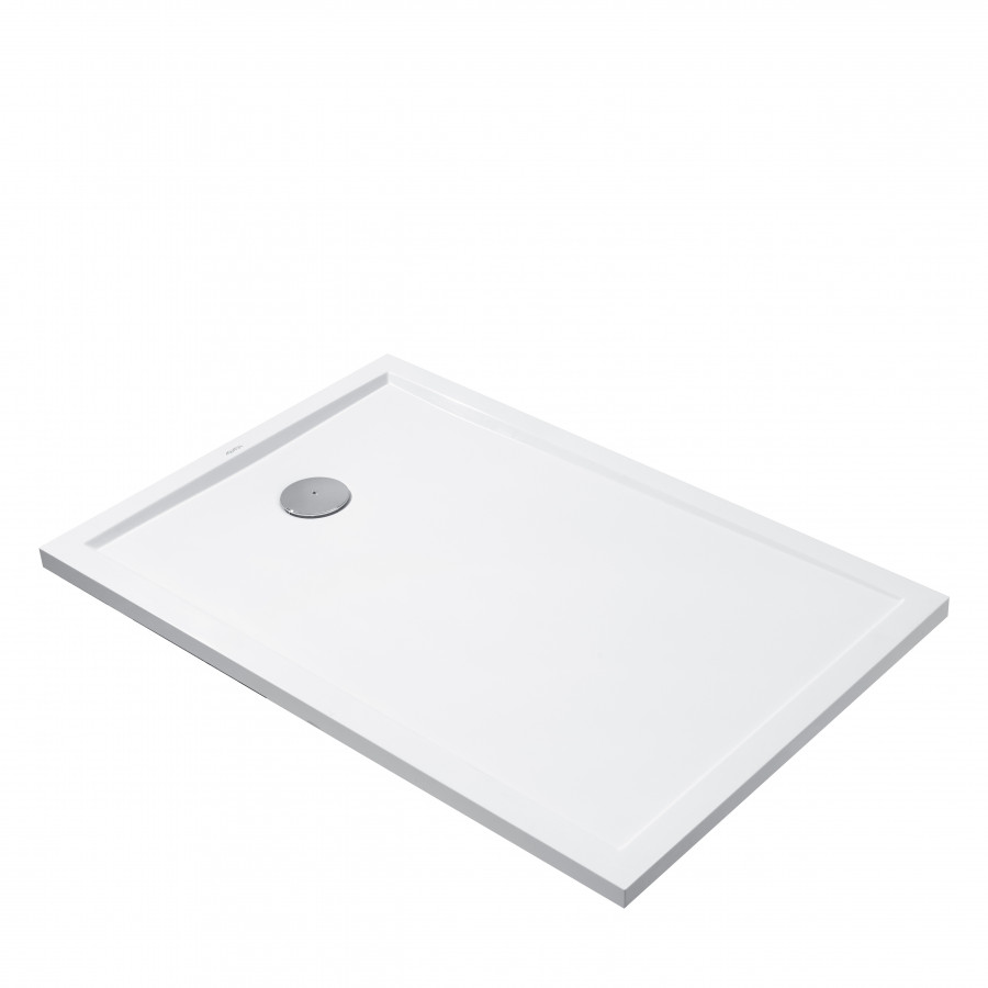 Душевой поддон из литьевого мрамора AQUATON Калифорния М 120х80 прямоугольный белый 1A737636CA010