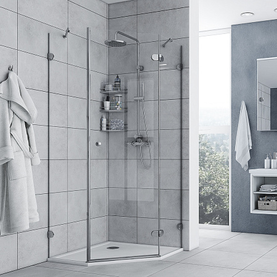 Душевое ограждение AQUATON Lax L пятиуг 100х100х200, 1AX023SSXX000