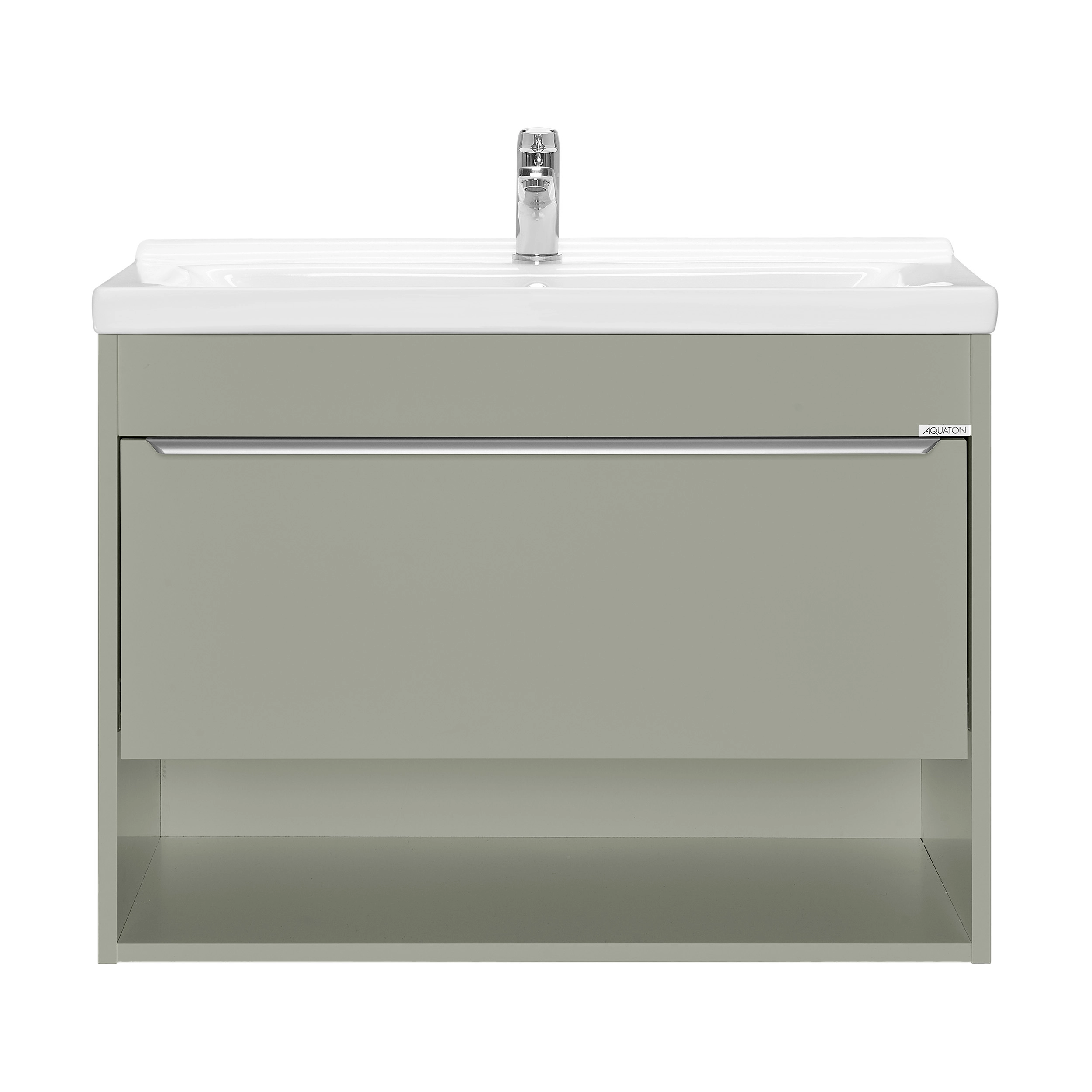 Тумба под раковину AQUATON Хоуп 80, 1 ящик, хаки, 1A287301HP9D0
