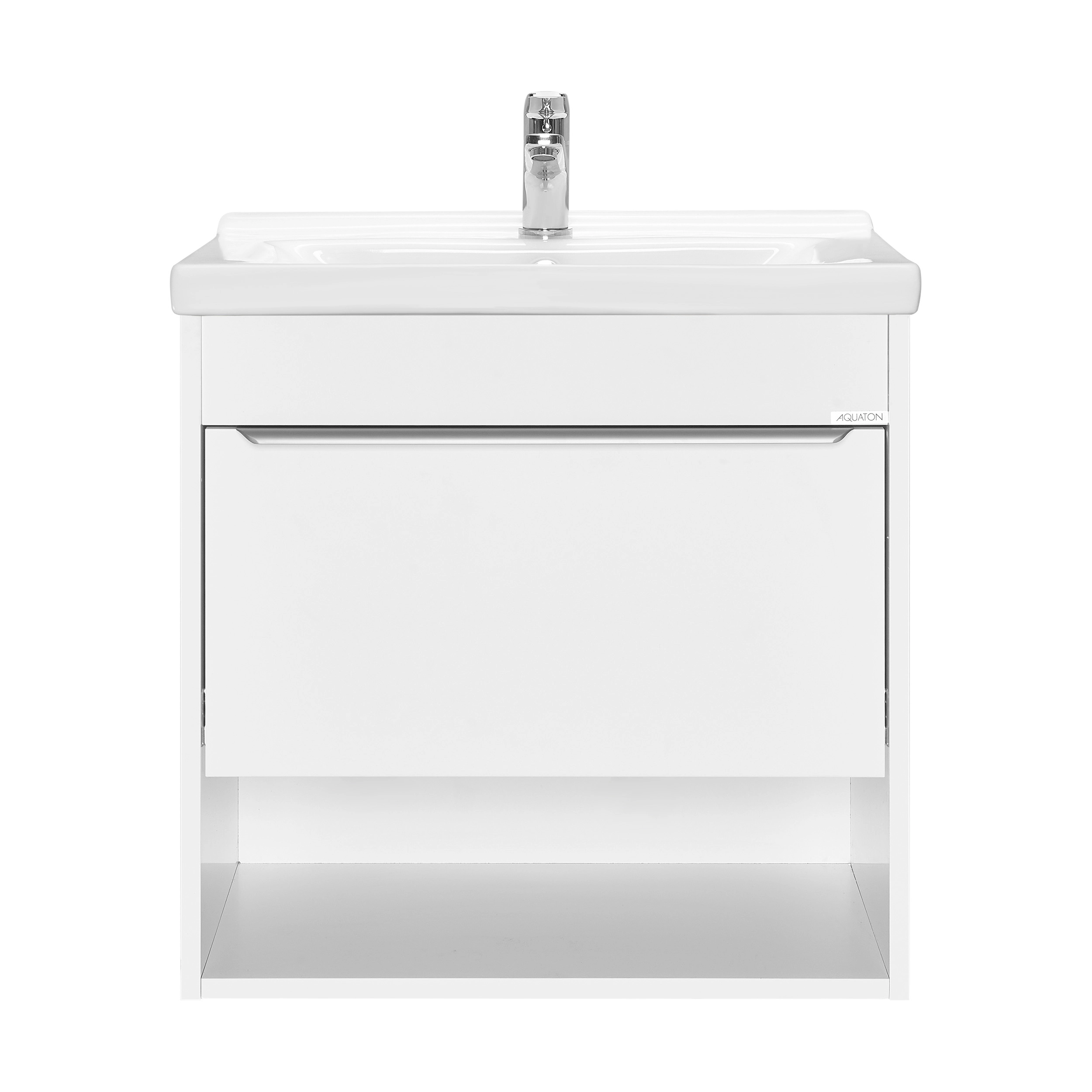 Тумба под раковину AQUATON Хоуп 60, 1 ящик, белый матовый, 1A287201HP2B0